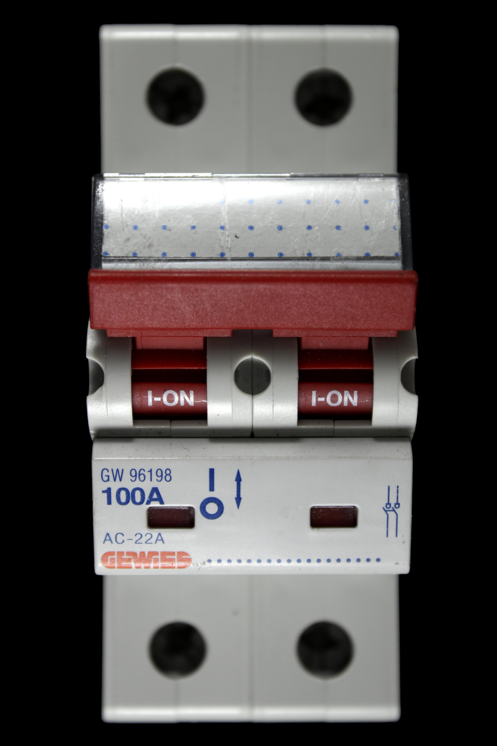GEWISS 100 MAIN SWITCH DISCONNECTOR DOUBLE POLE GW96198 AC-22A