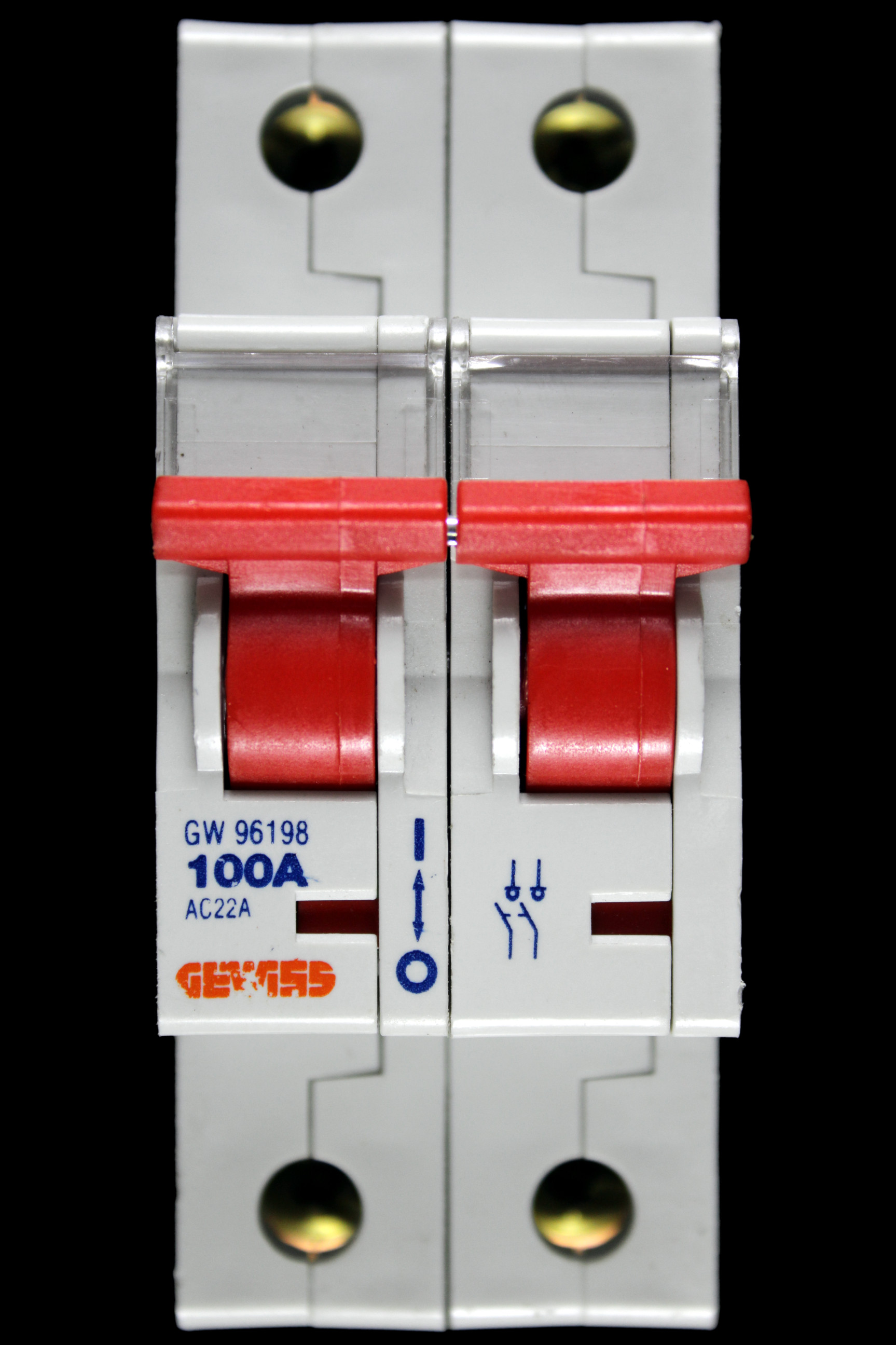 GEWISS 100 MAIN SWITCH DISCONNECTOR DOUBLE POLE GW96198 AC22A