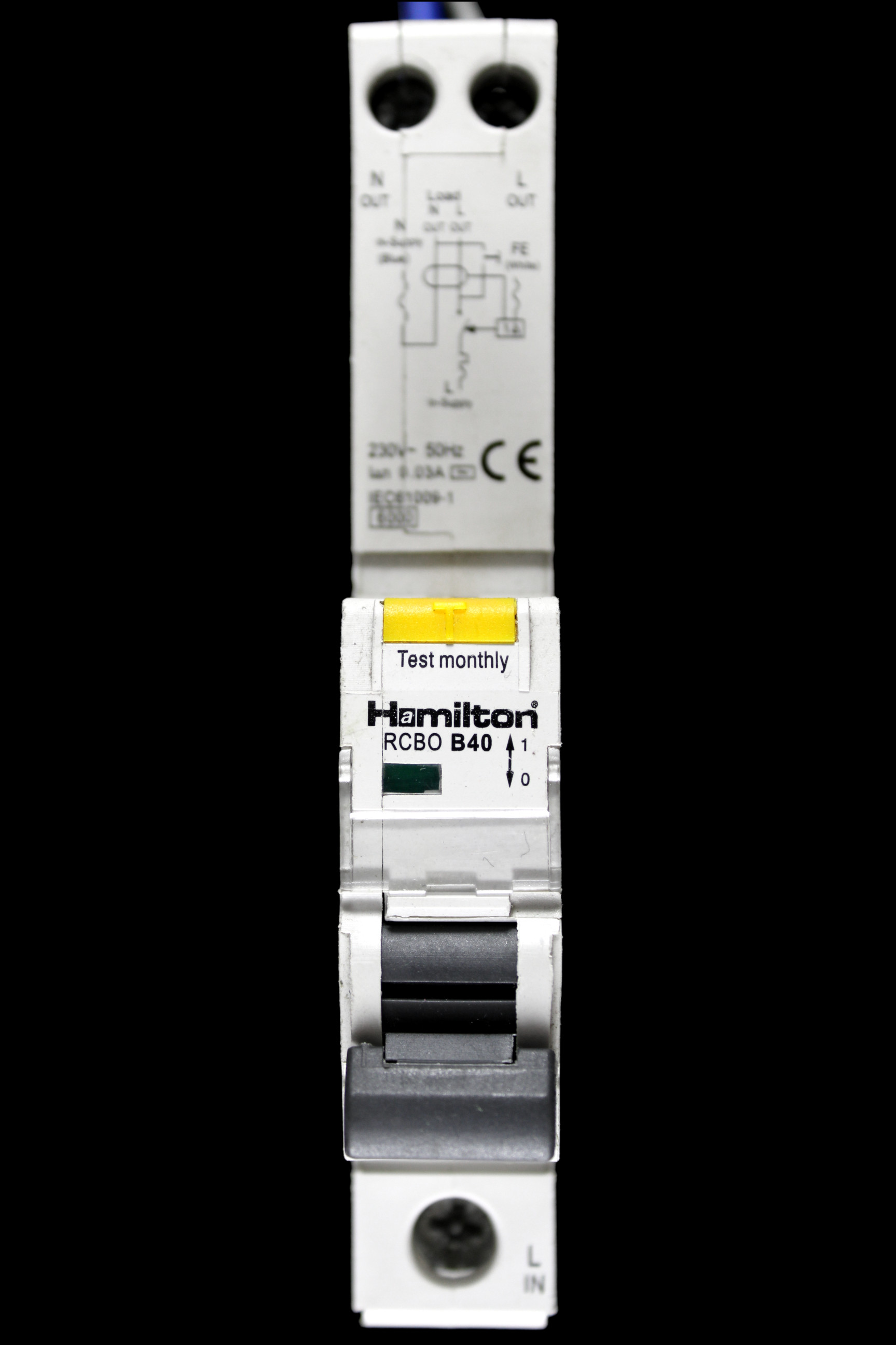 HAMILTON B 40 RCBO 6kA 30mA TYPE AC