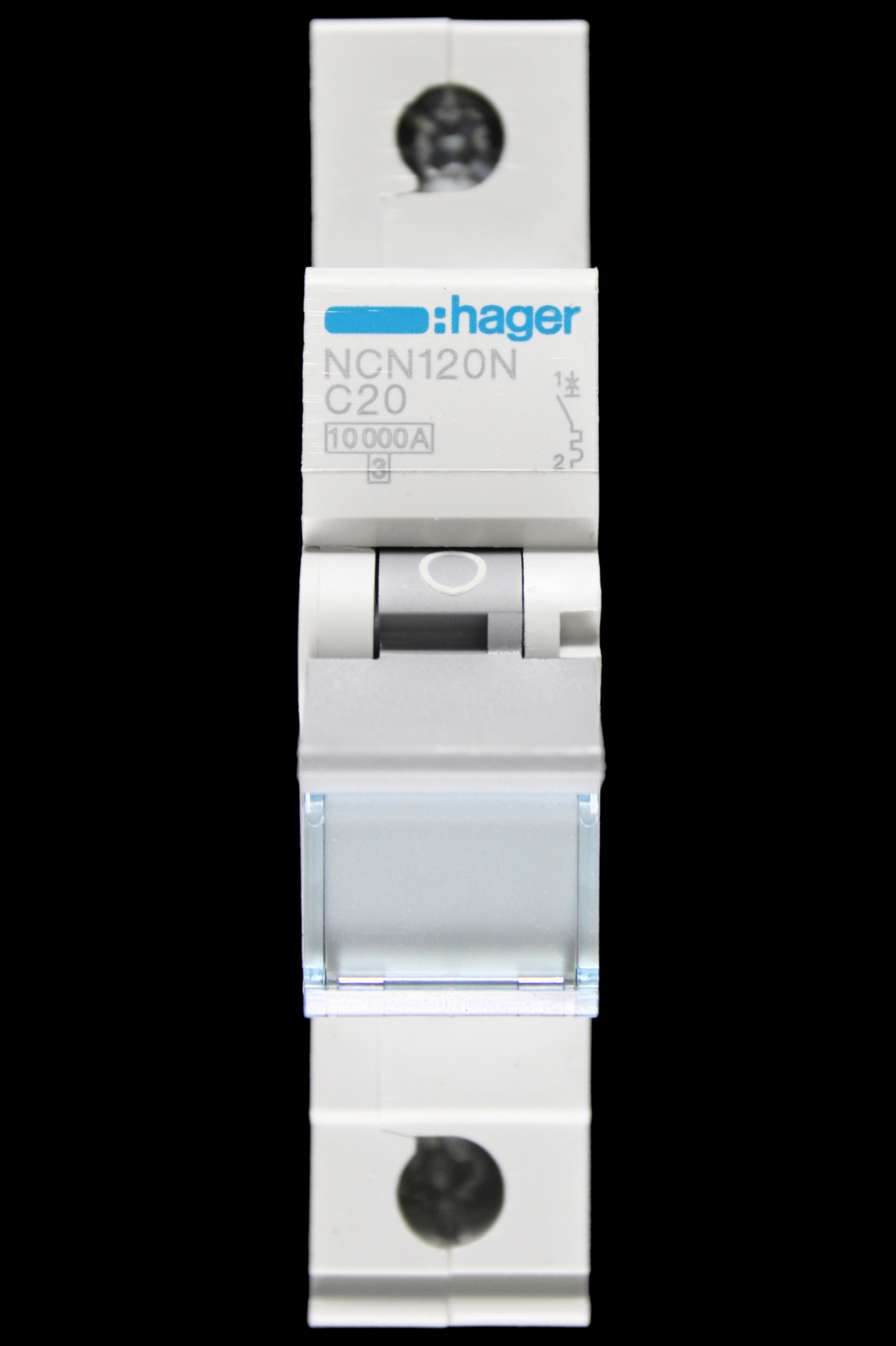 HAGER 20 AMP CURVE C 10kA MCB CIRCUIT BREAKER NCN120N 465698