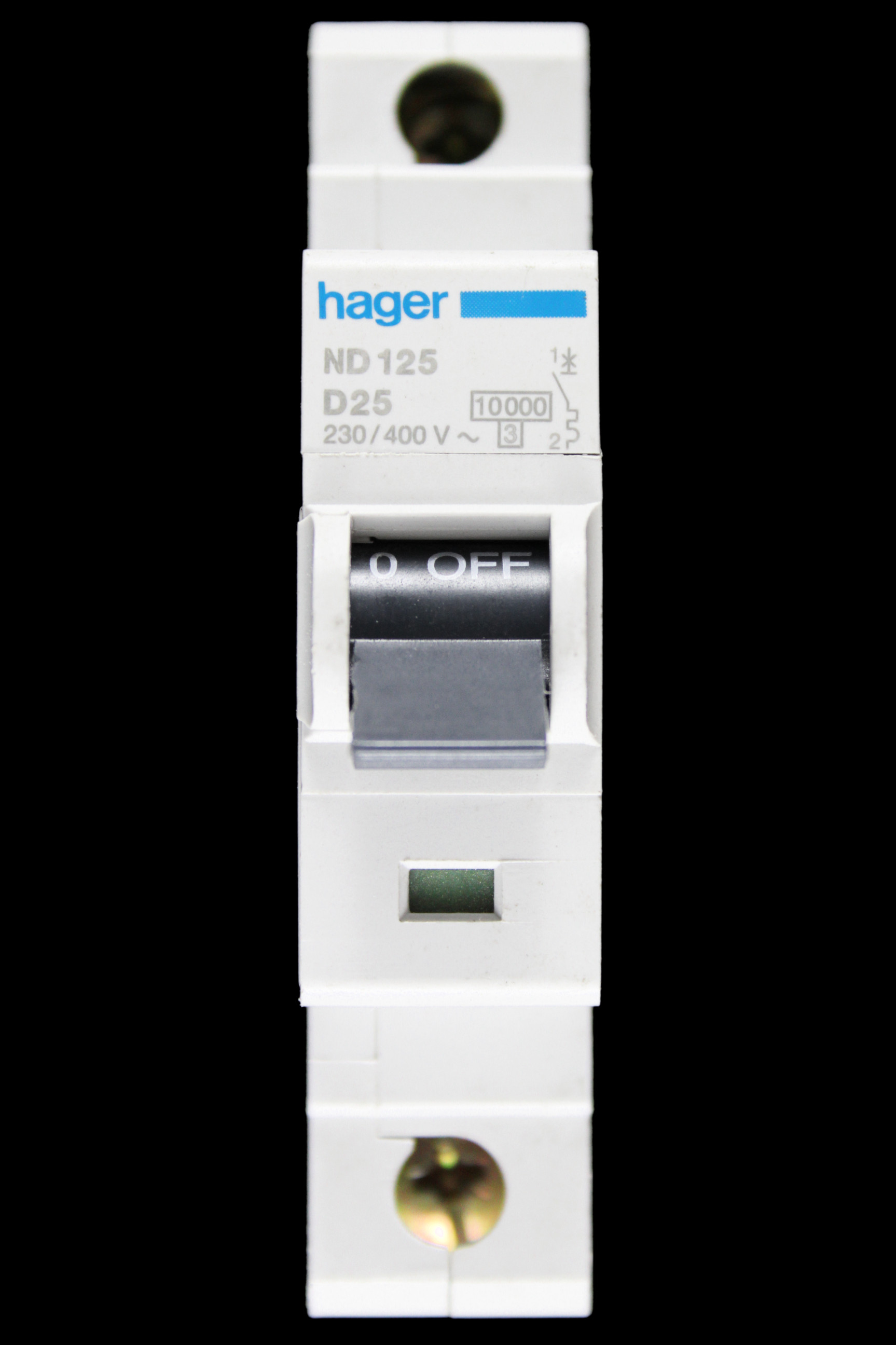 HAGER 25 AMP CURVE D 10kA MCB CIRCUIT BREAKER ND125 464125