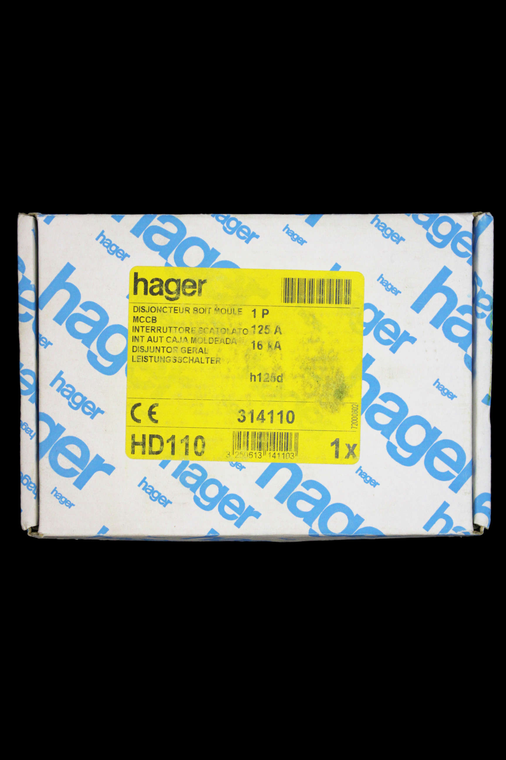HAGER 125 AMP 16kA MCCB HD110 314110 H125D