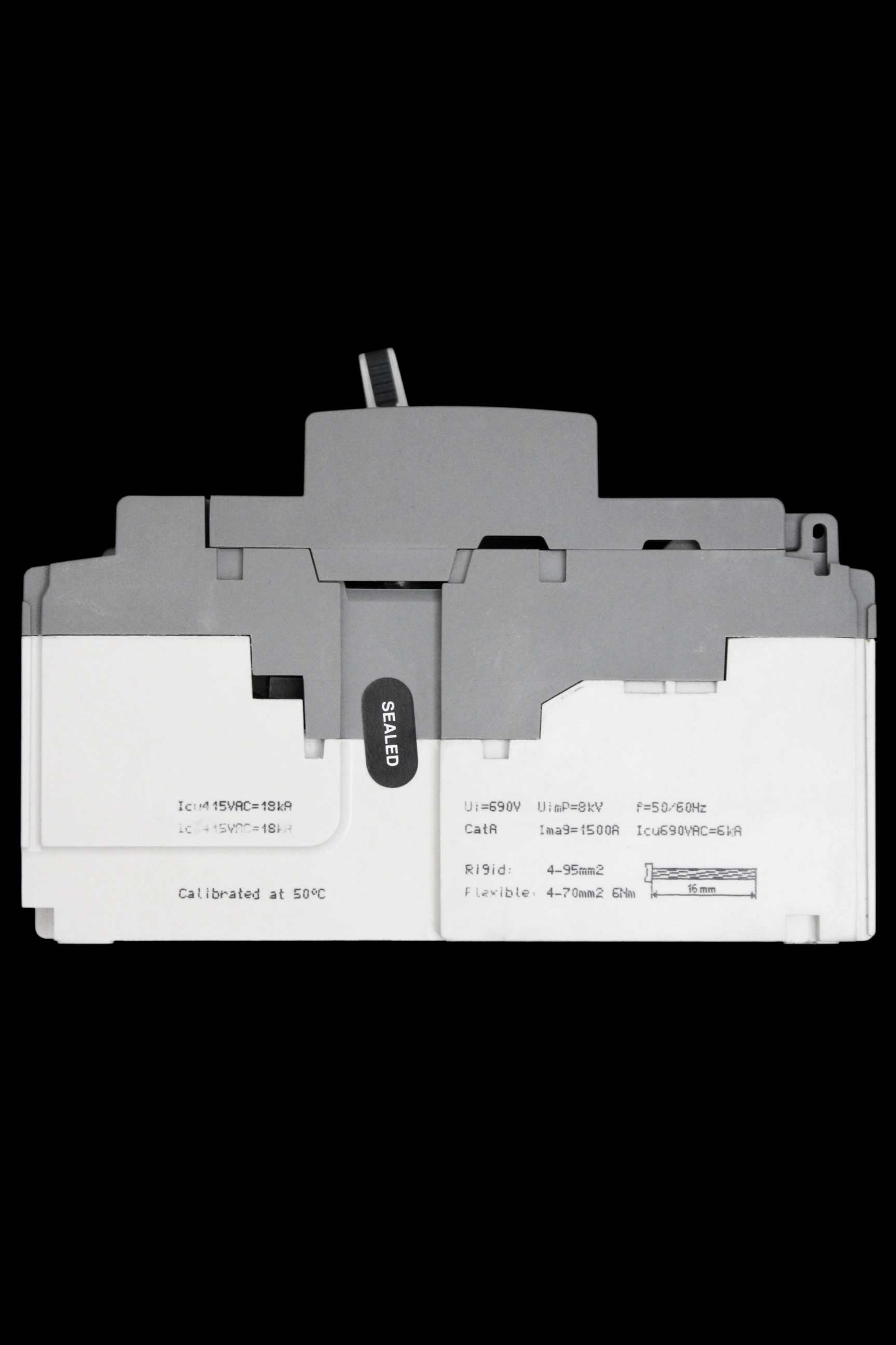 HAGER 100 AMP 18kA TRIPLE POLE MCCB HDA100Z X160 313612