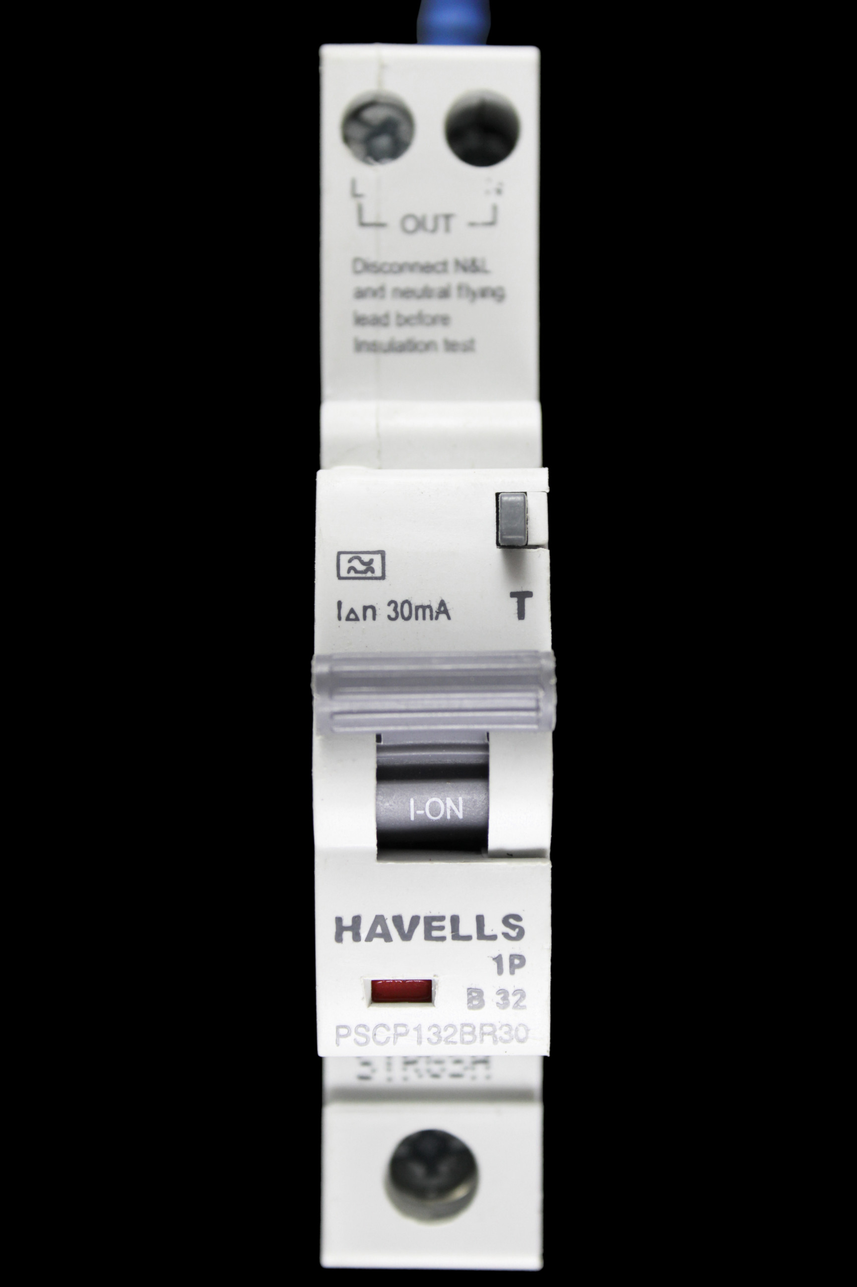 HAVELLS 32 AMP CURVE B 10kA 30mA RCBO TYPE A PSCP132BR30