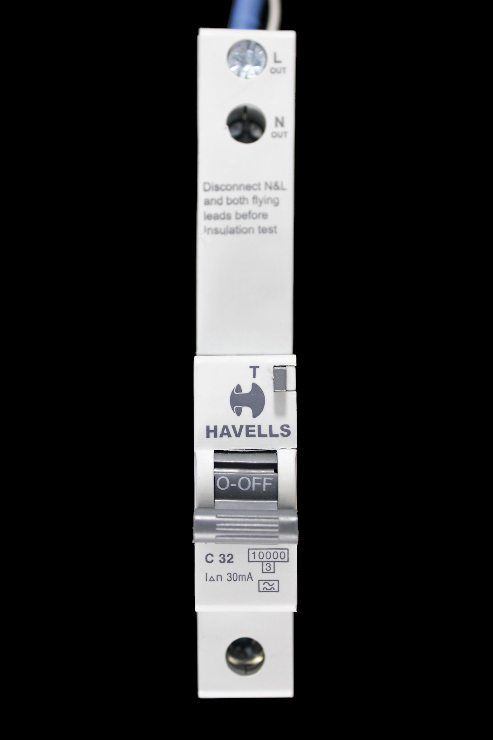 HAVELLS 32 AMP CURVE C 10kA 30mA RCBO TYPE A PSH132CR30 GREY