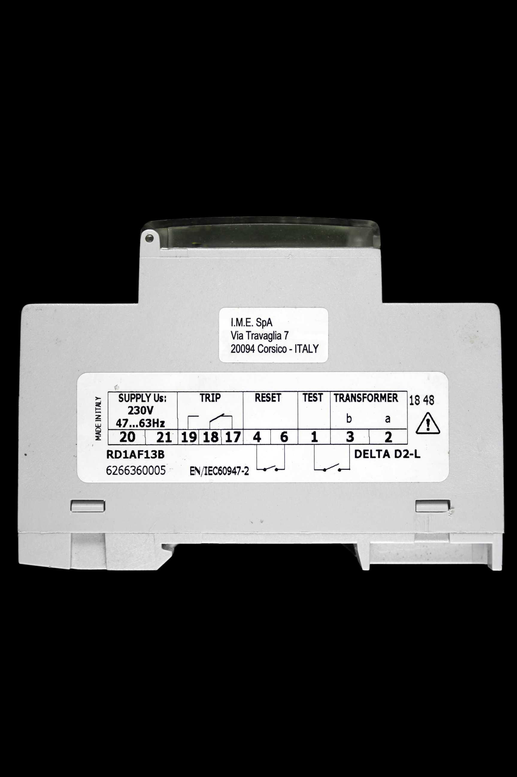 IME TYPE A FILTER RESIDUAL CURRENT RELAY DELTA D2-L RD1AF13B
