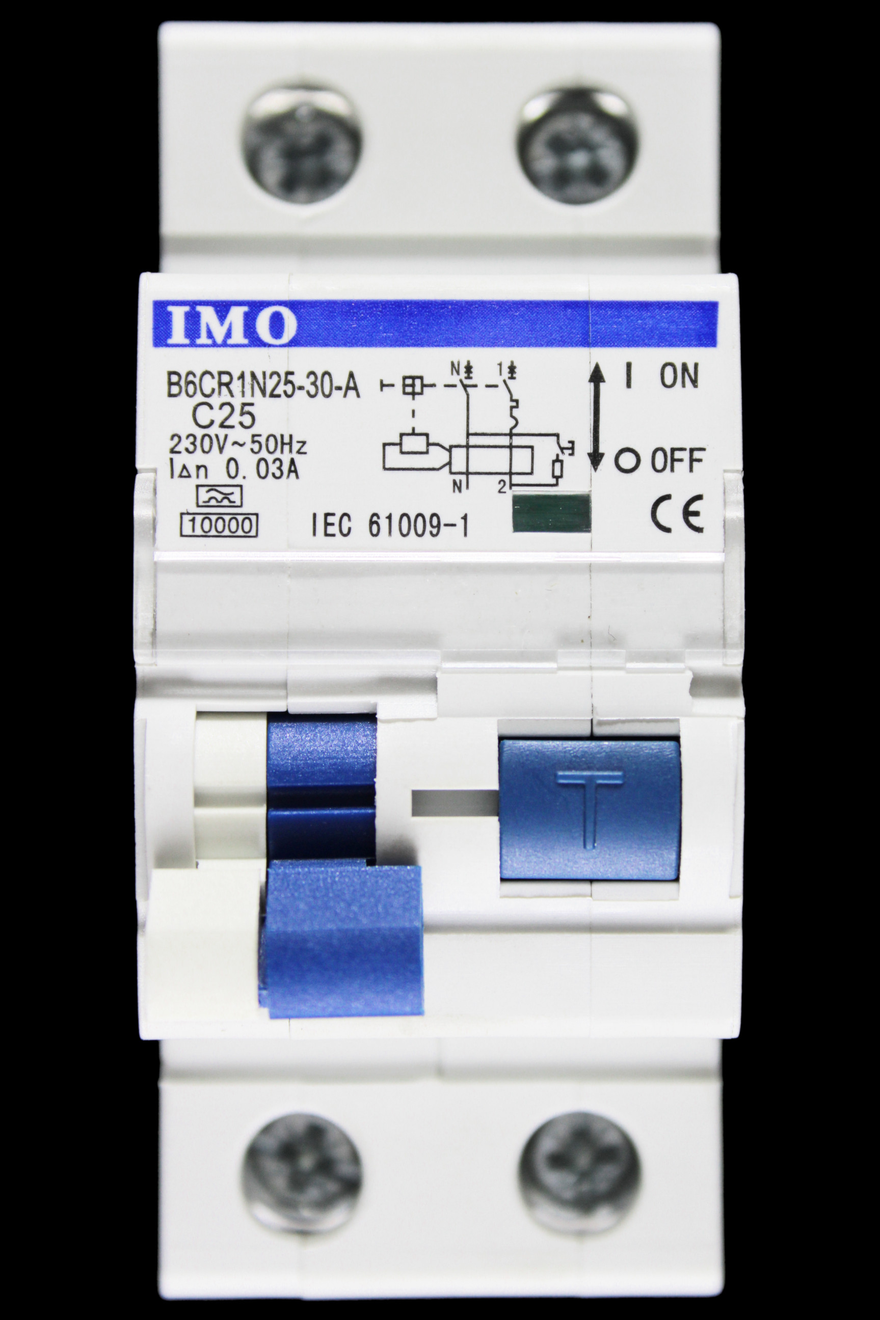IMO 25 AMP CURVE C 10kA 30mA DOUBLE POLE RCBO TYPE A B6CR1N25-30-A