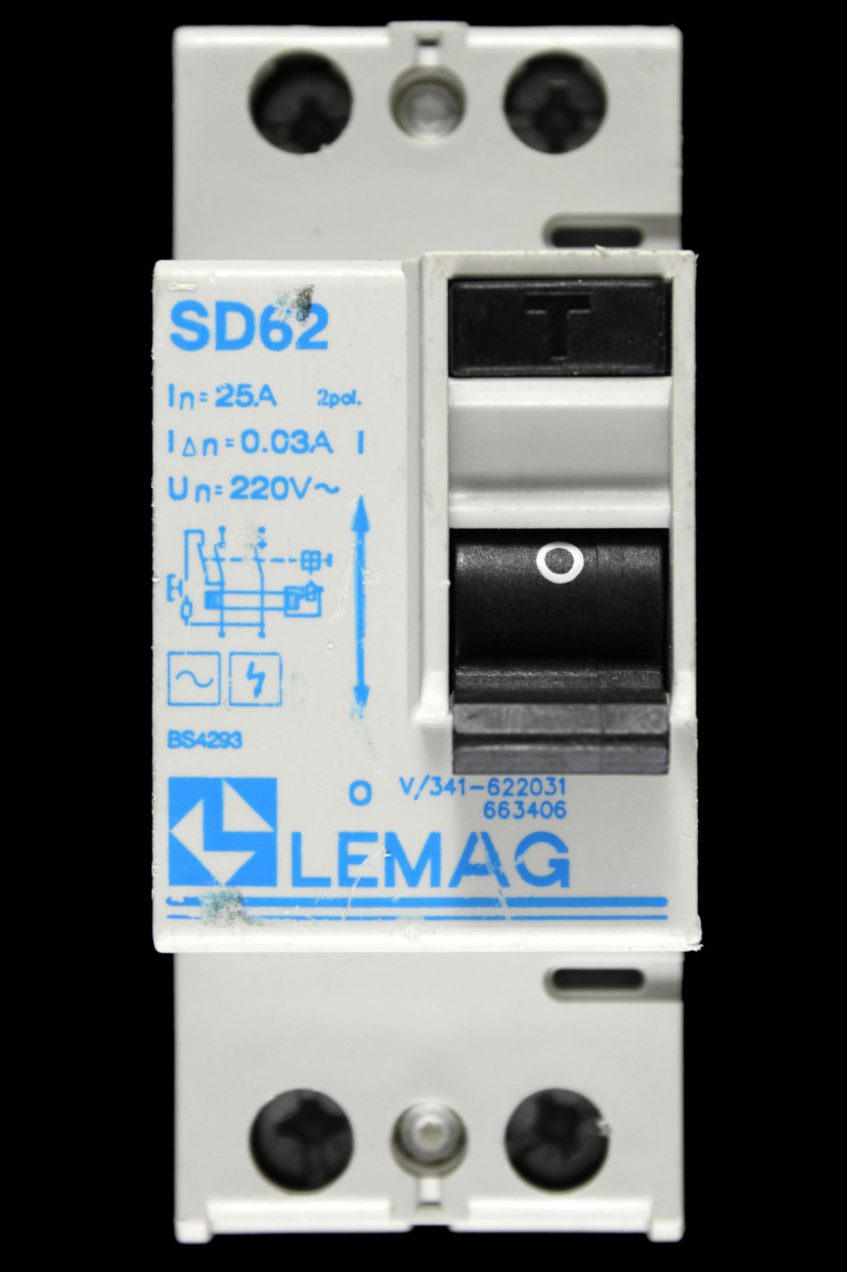 LEMAG 25 RCD DOUBLE POLE 30mA TYPE AC V/341-622031 663406 SD62