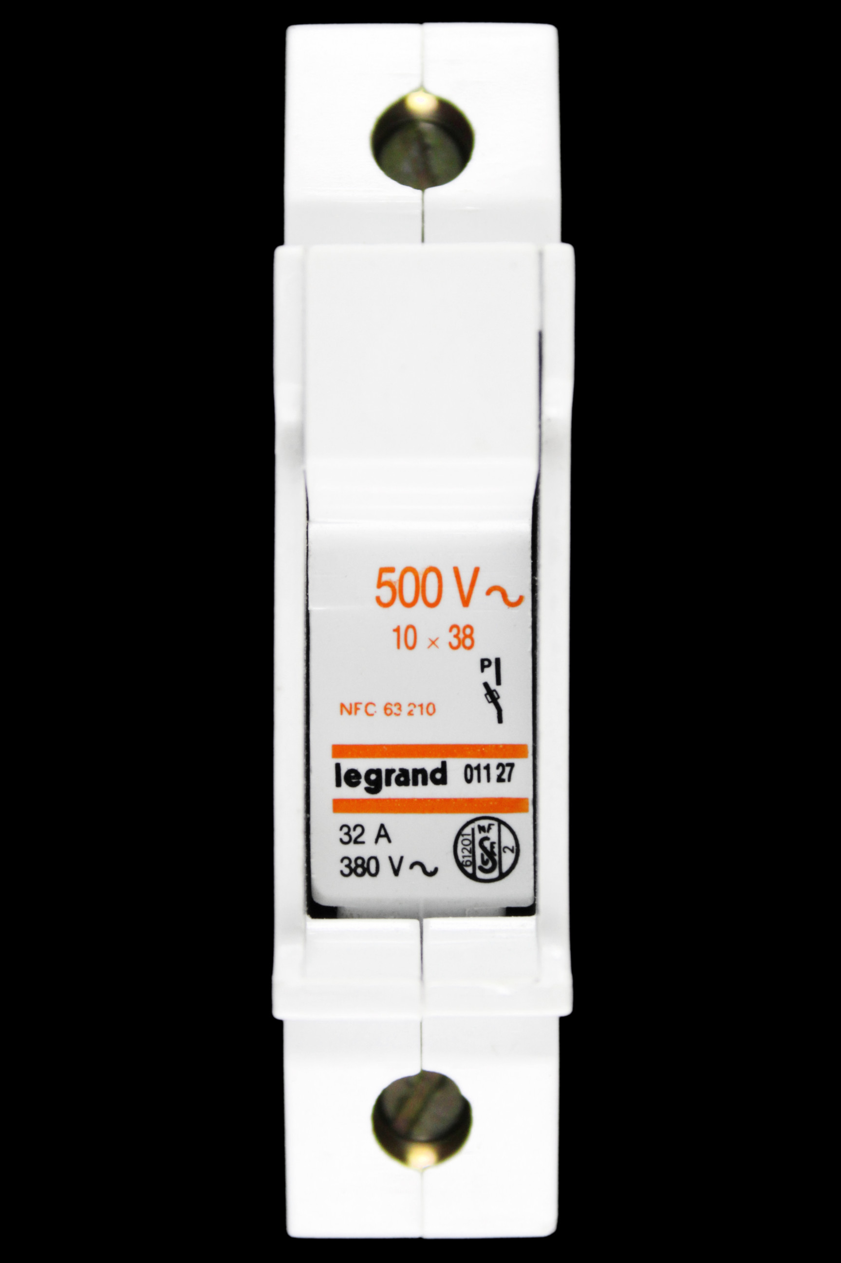 LEGRAND 32 AMP 10 X 38 FUSE CARRIER CIRCUIT BREAKER 500V 01127 NFC63210