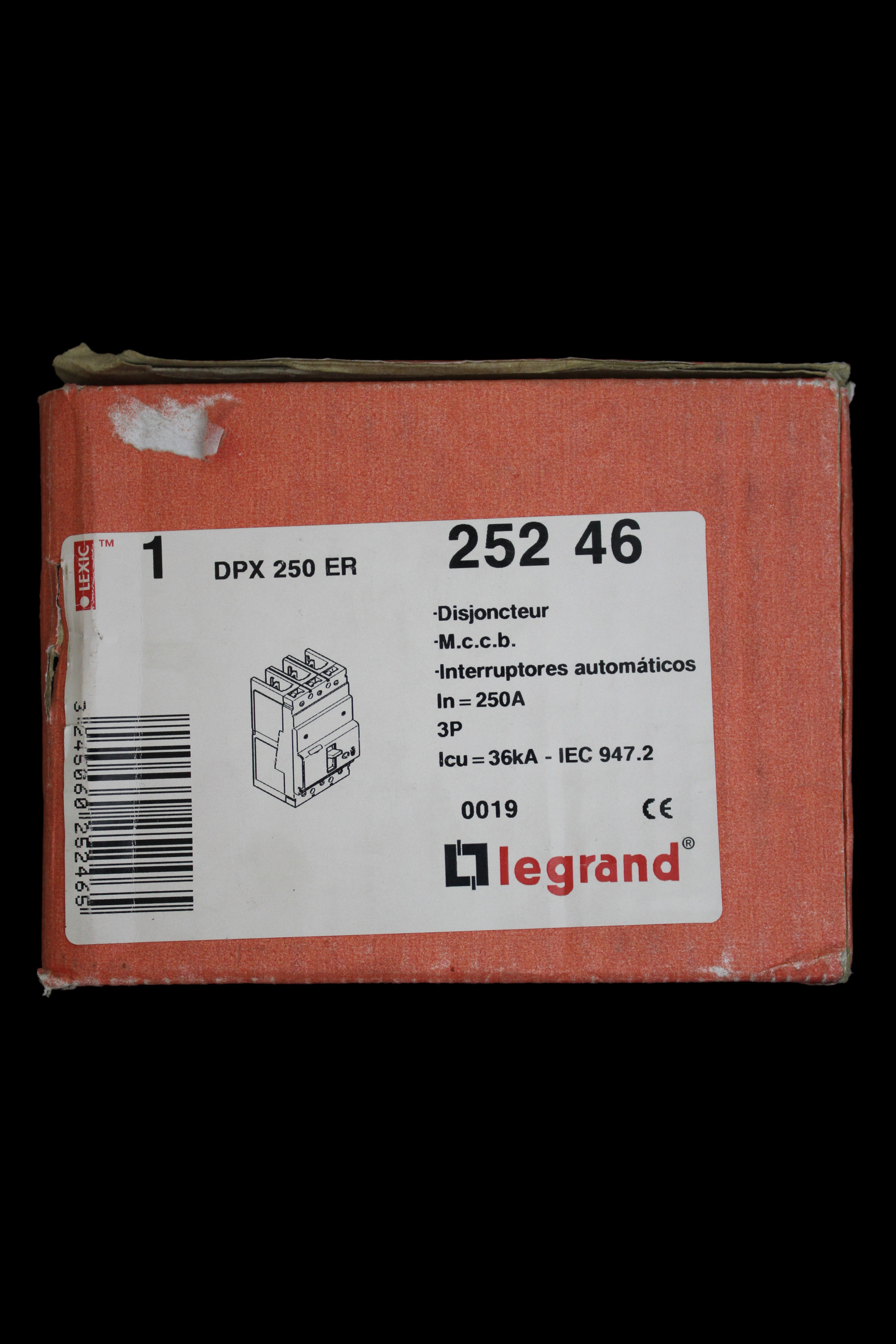 LEGRAND 250 AMP 36kA TRIPLE POLE MCCB DPX 250 ER 0 252 46 25246