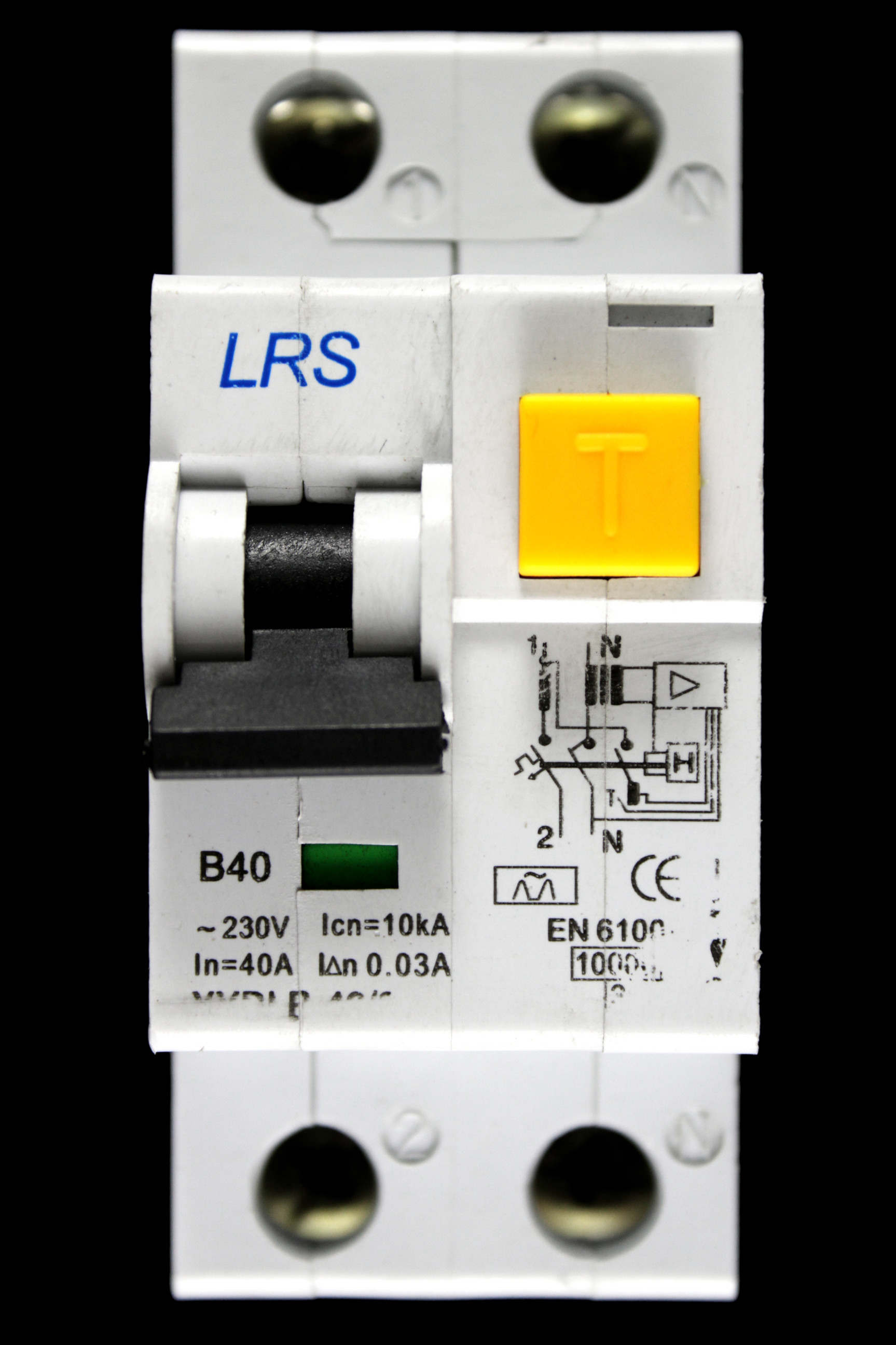 LRS B 40 RCBO DOUBLE POLE 10kA 30mA TYPE A XYDLB-40/2