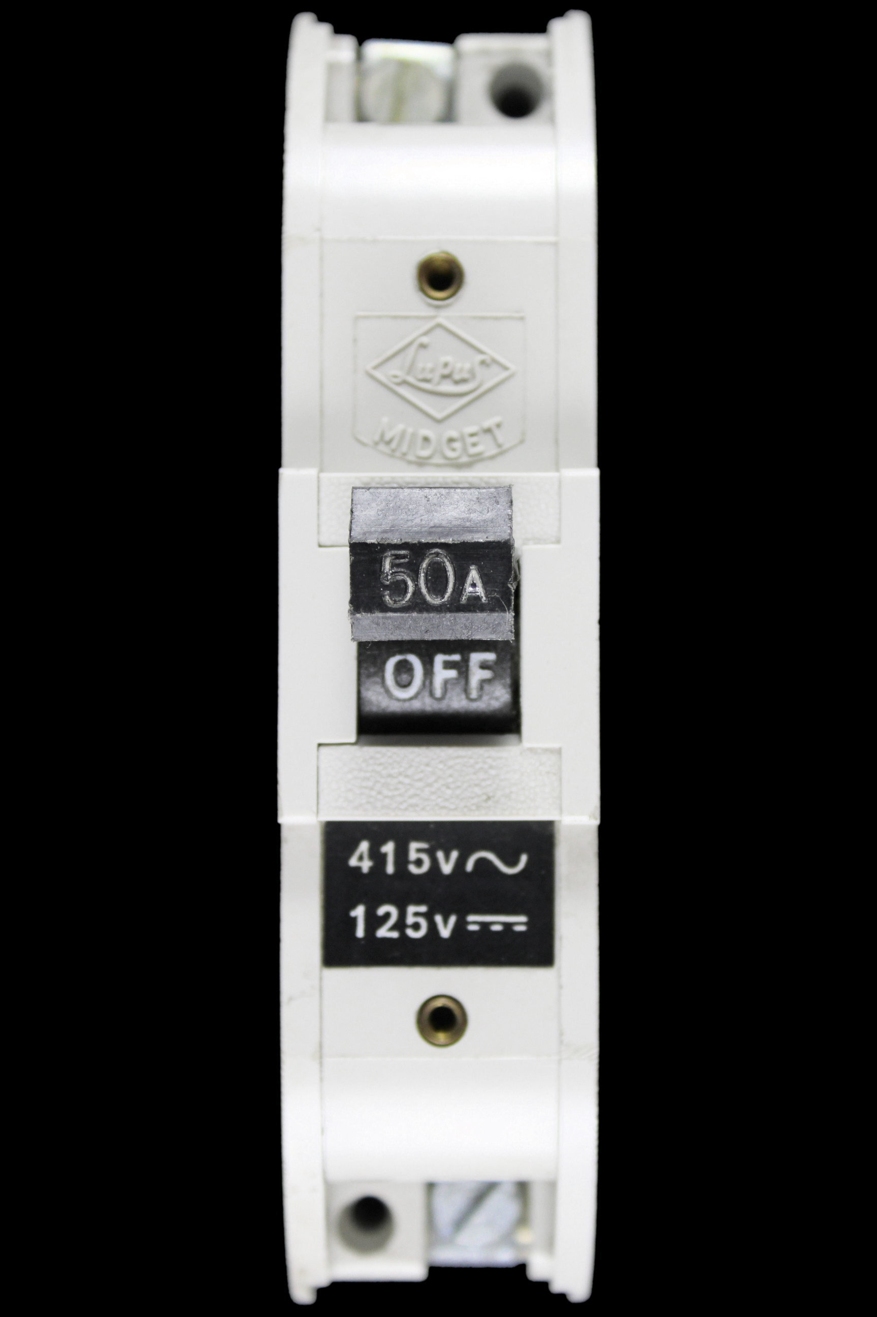 LUPUS 50 AMP MCB CIRCUIT BREAKER MIDGET WHITE
