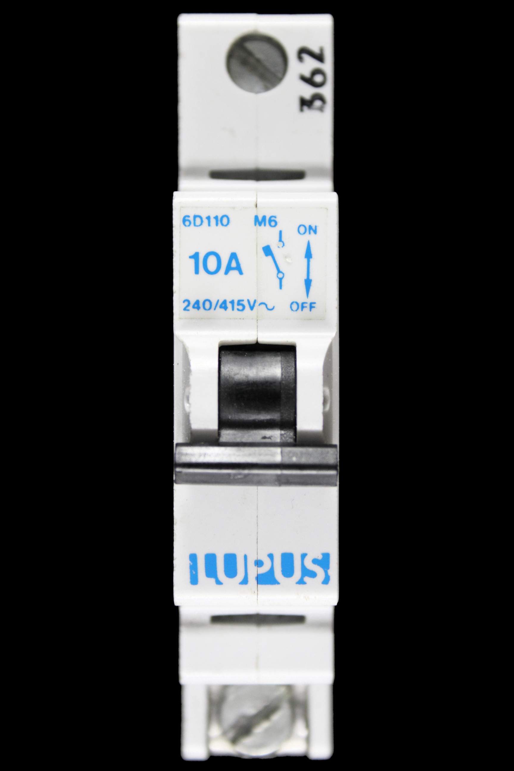 LUPUS 10 AMP TYPE 2 M6 MCB CIRCUIT BREAKER 6D110