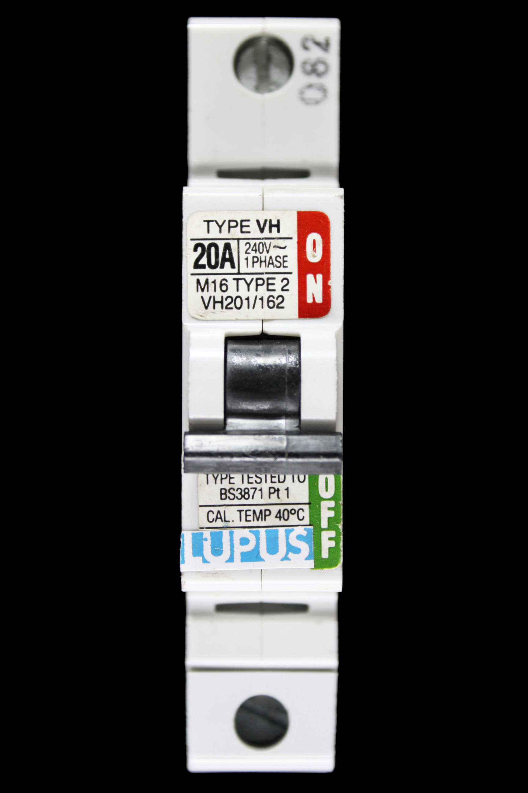 LUPUS 20 AMP TYPE 2 M16 MCB CIRCUIT BREAKER VH201/162