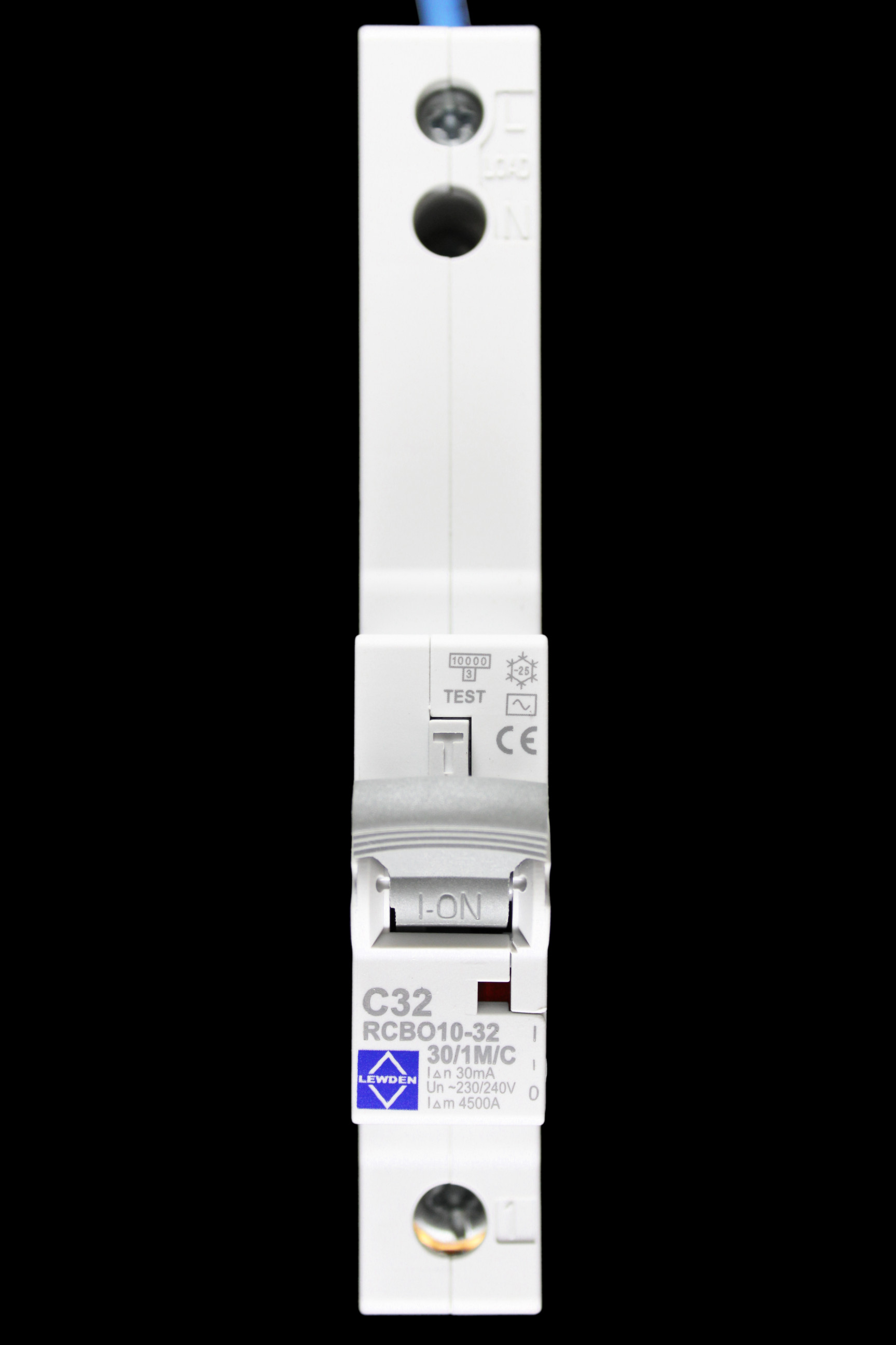 LEWDEN 32 AMP CURVE C 10kA 30mA RCBO TYPE AC RCBO10-32/30/1M/C