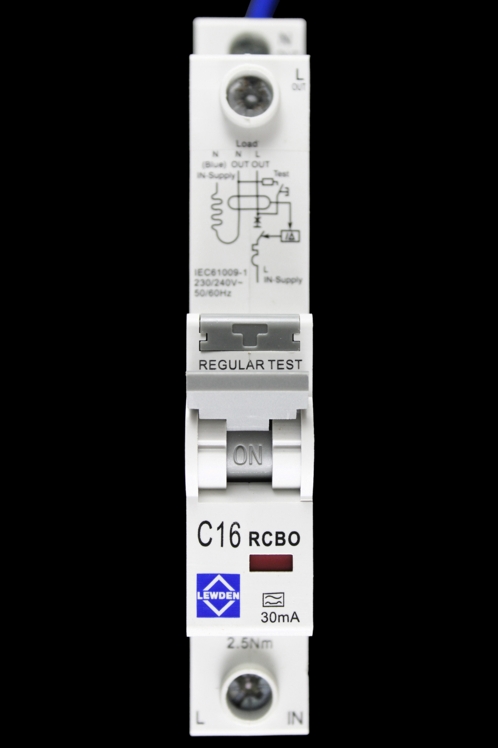 LEWDEN 16 AMP CURVE C 6kA 30mA RCBO TYPE A RCBO-16/30/1M/CA