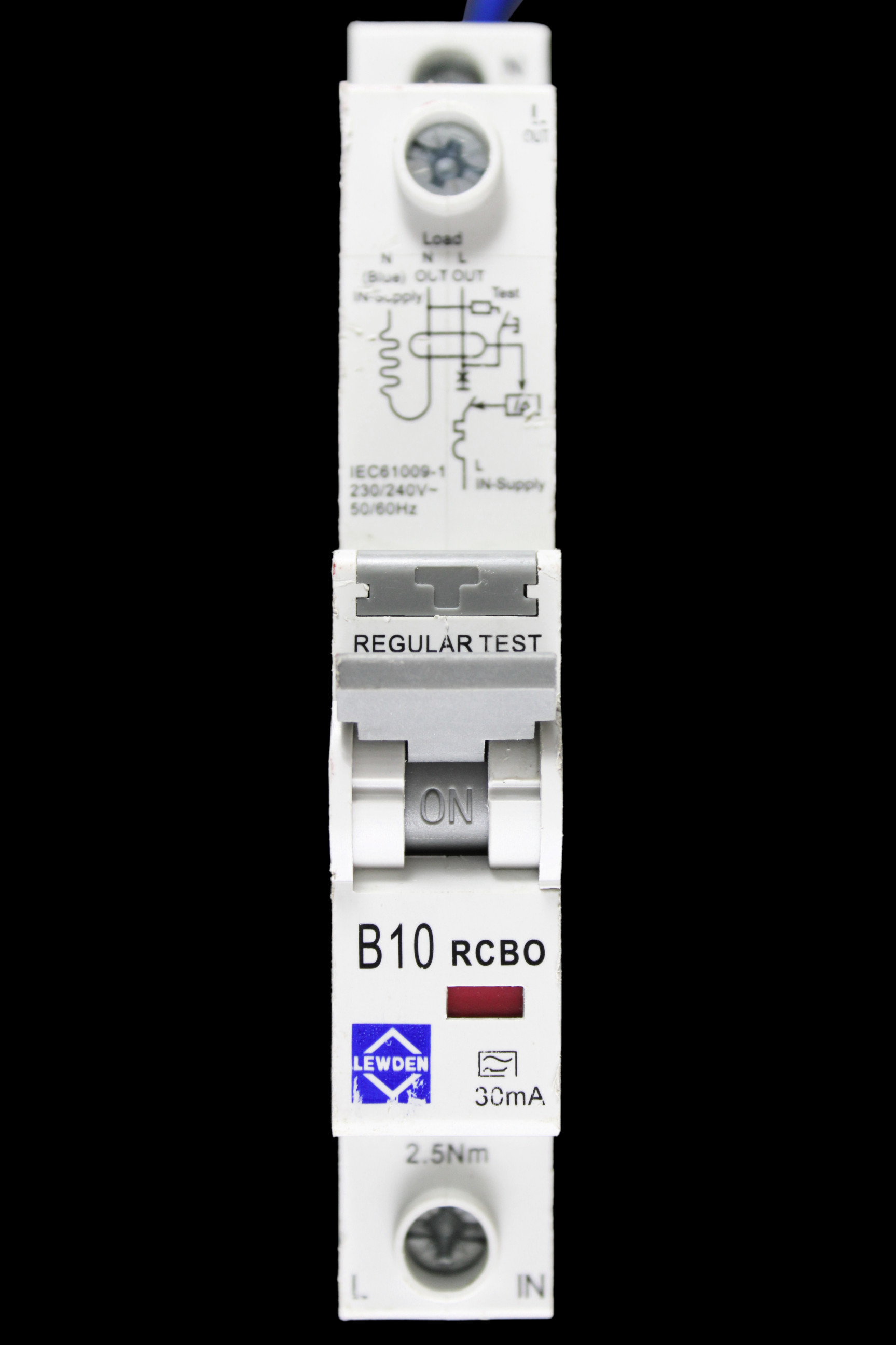 LEWDEN 10 AMP CURVE B 6kA 30mA RCBO TYPE A 10/30/SPA