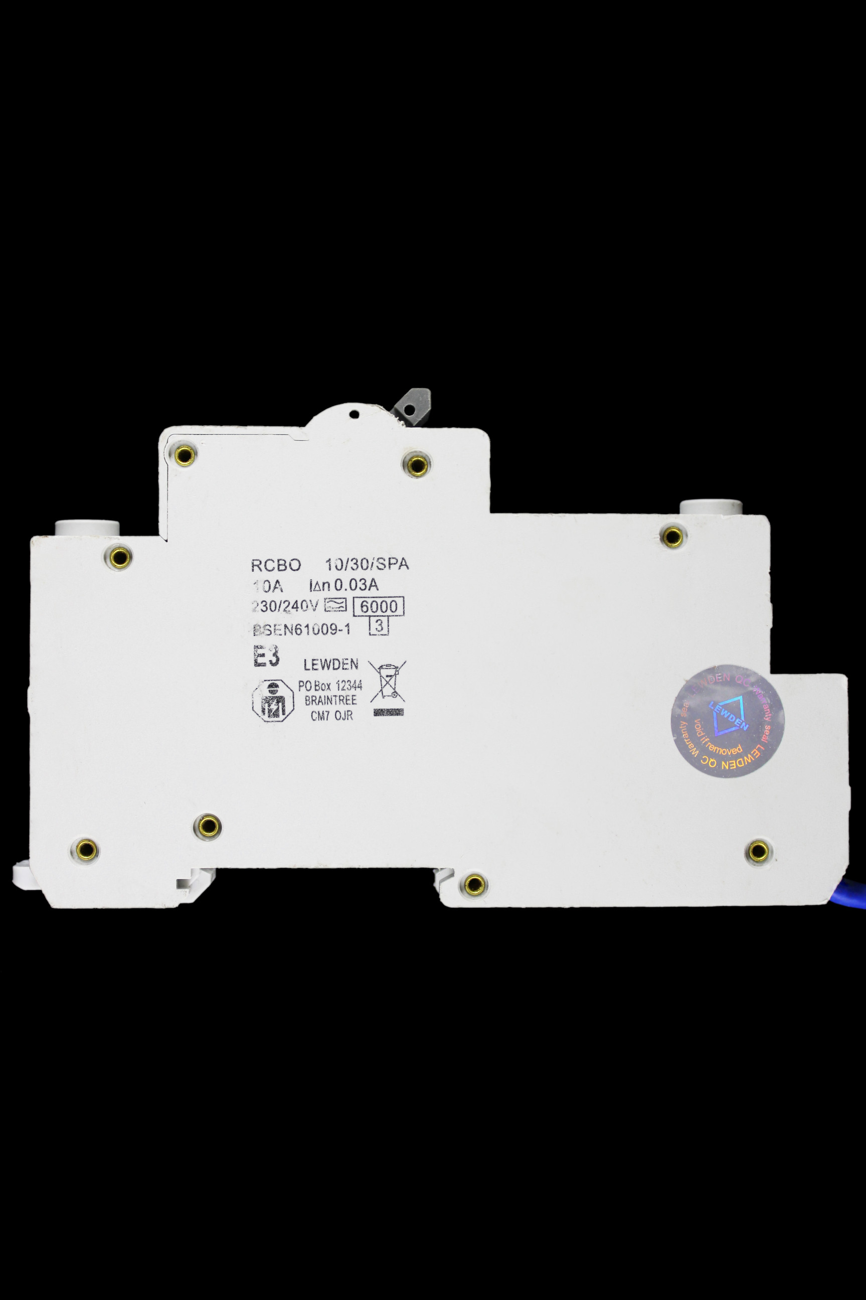 LEWDEN 10 AMP CURVE B 6kA 30mA RCBO TYPE A 10/30/SPA
