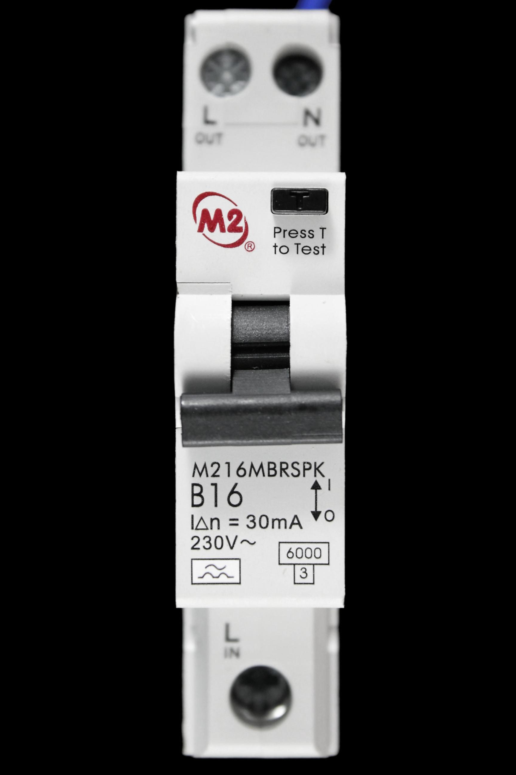 M2 16 AMP CURVE B 6kA 30mA RCBO TYPE A M216MBRSPK