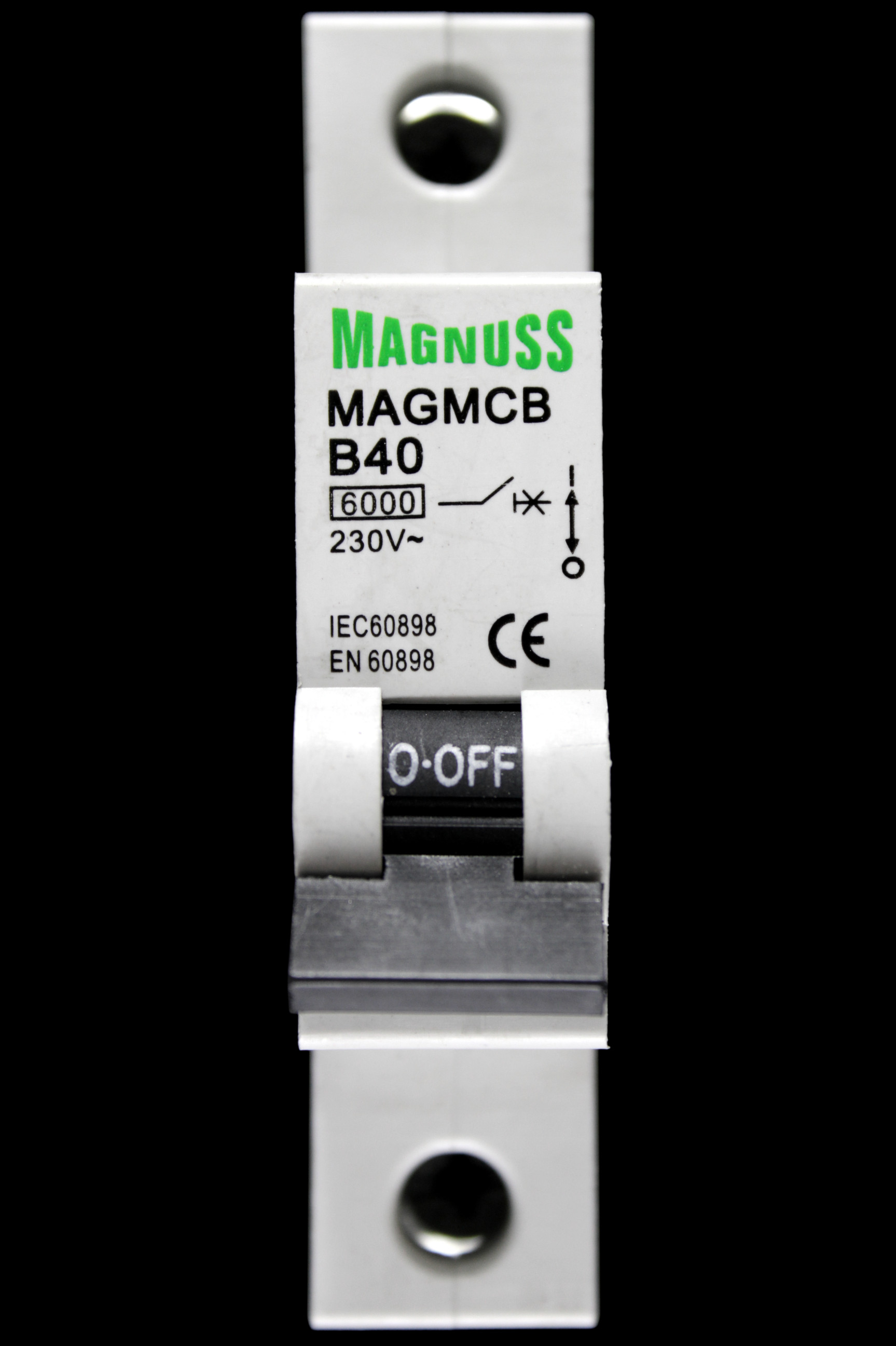 MAGNUSS 40 AMP CURVE B 6kA MCB CIRCUIT BREAKER MAGMCBB40