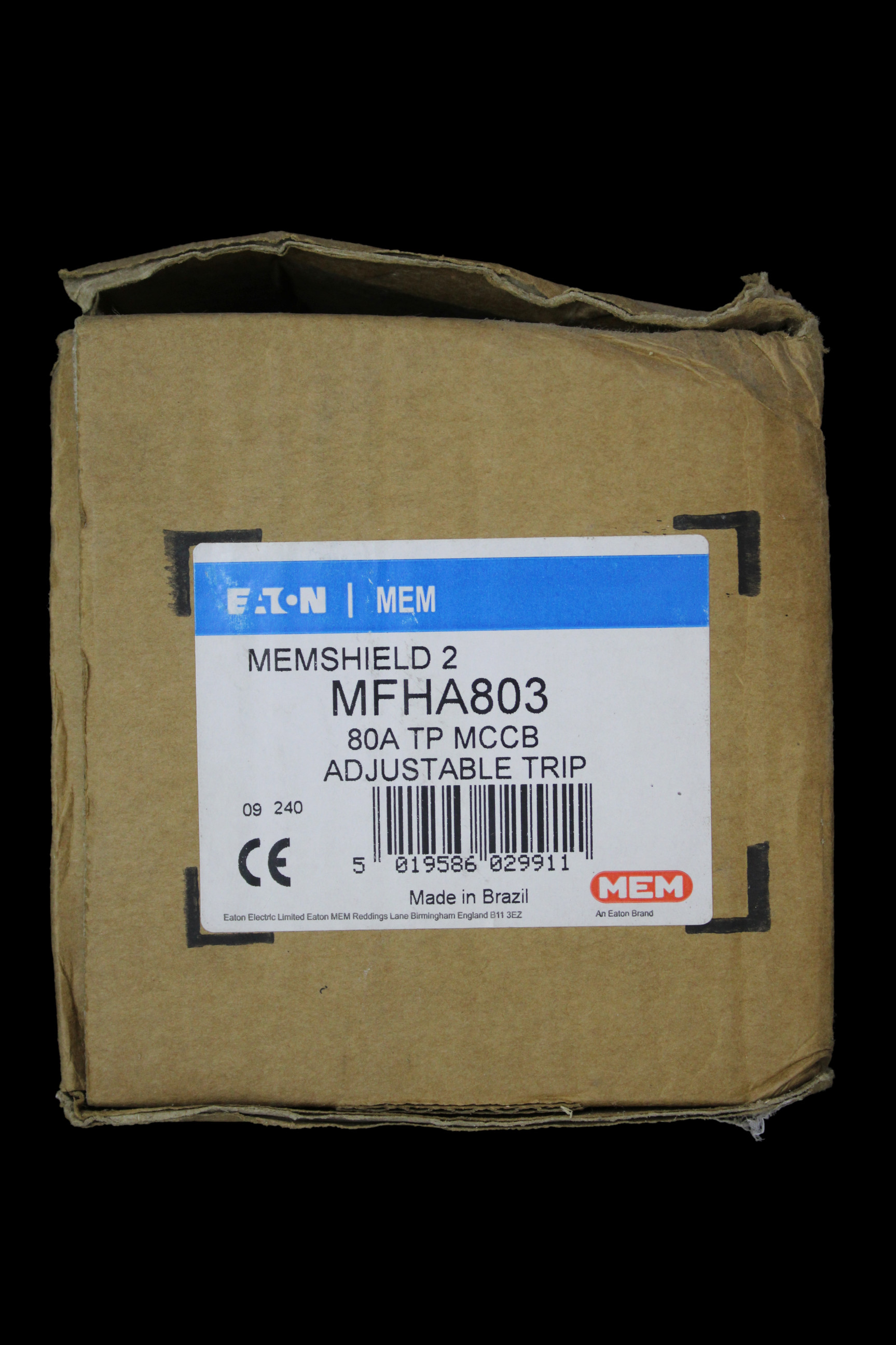 MEM 80 AMP 65kA TRIPLE POLE MCCB MFHA803