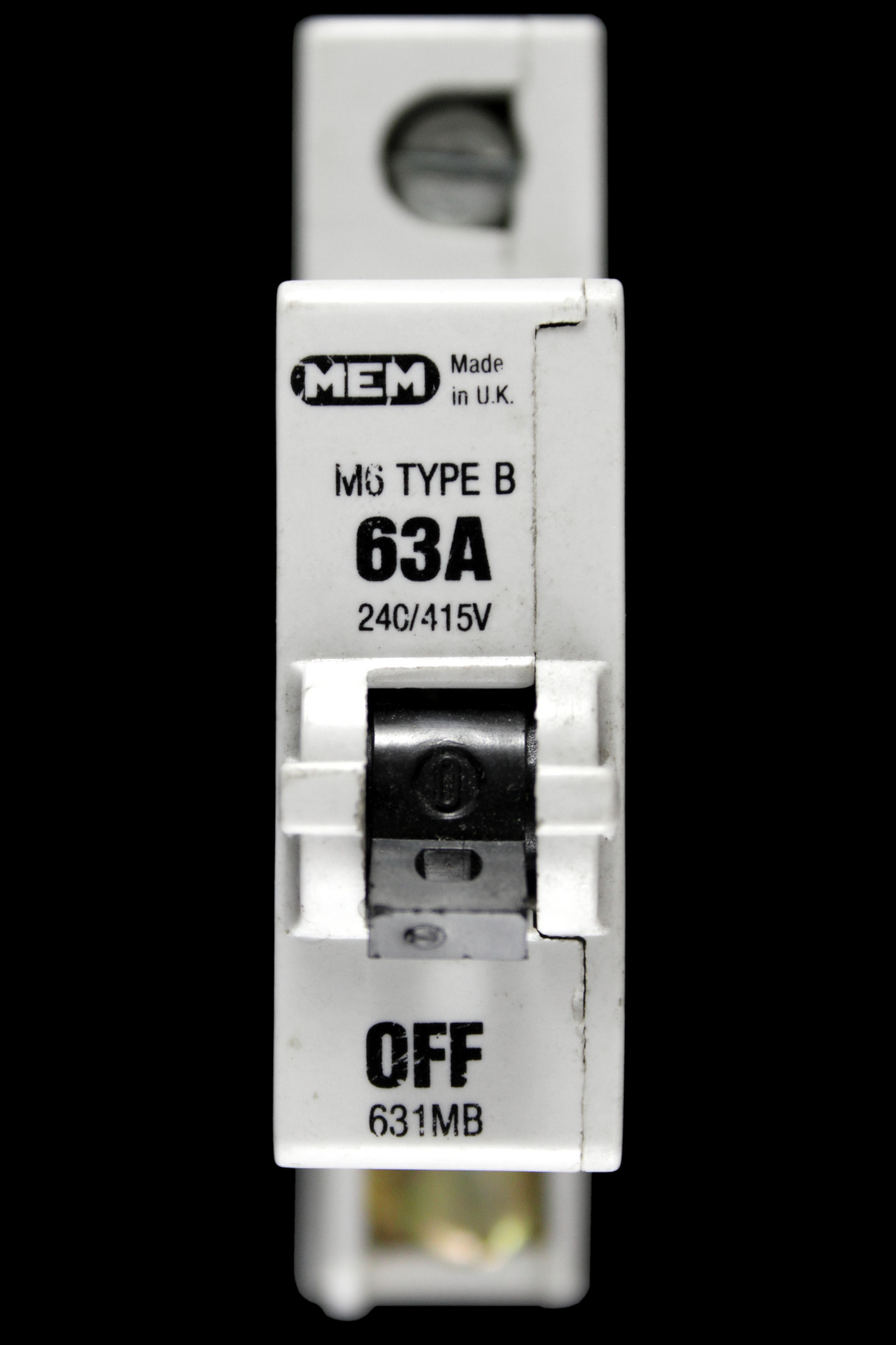 MEM 63 AMP CURVE B M6 MCB CIRCUIT BREAKER 631MB