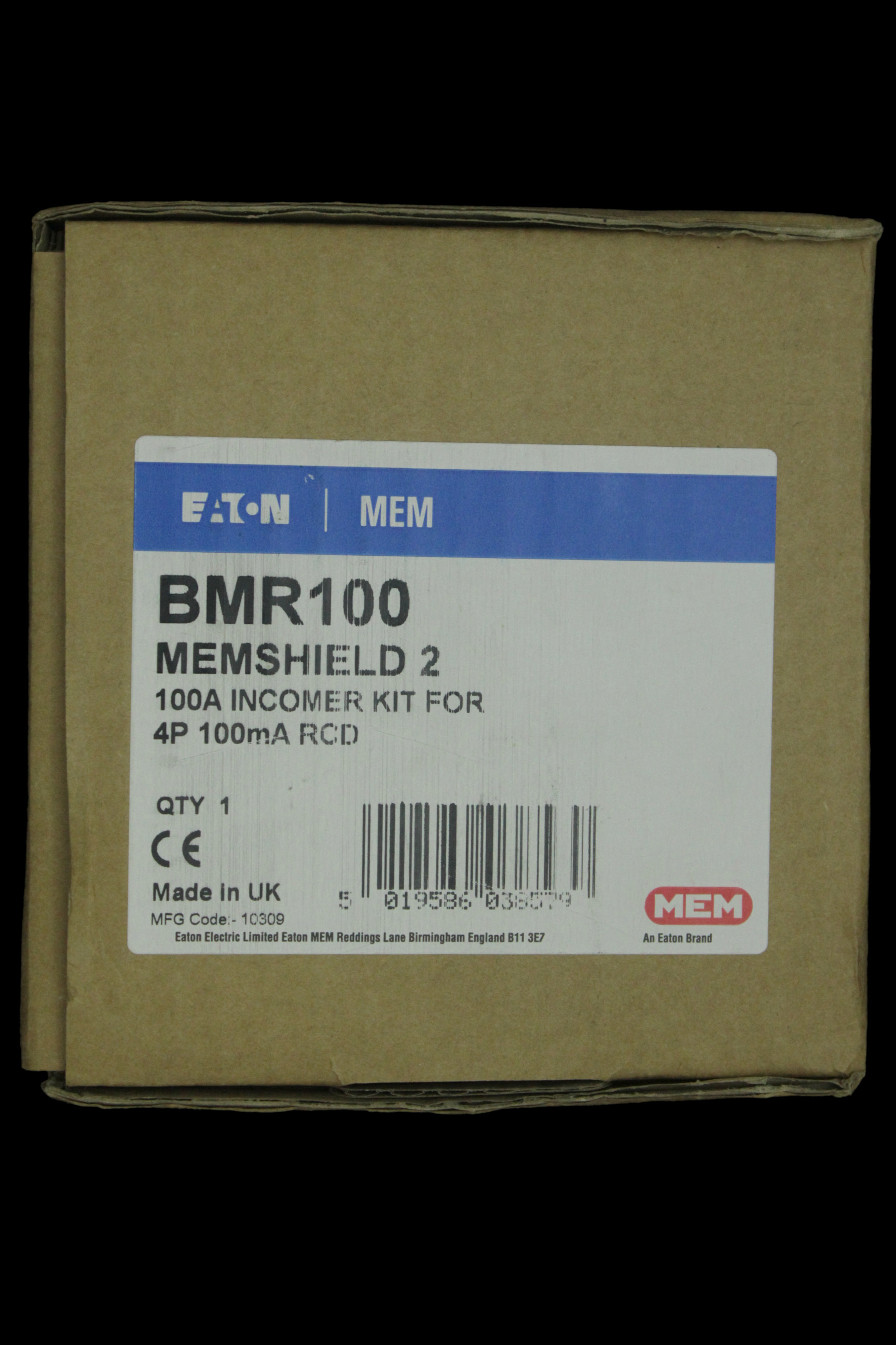 EATON 100 AMP 100mA FOUR POLE RCD INCOMER KIT TYPE AC BMR100