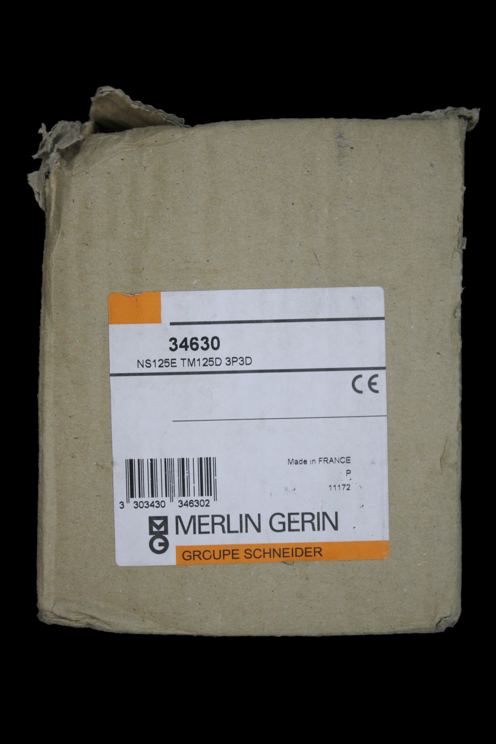 MERLIN GERIN 125 AMP 16kA TRIPLE POLE MCCB NS125E TM125D 34630