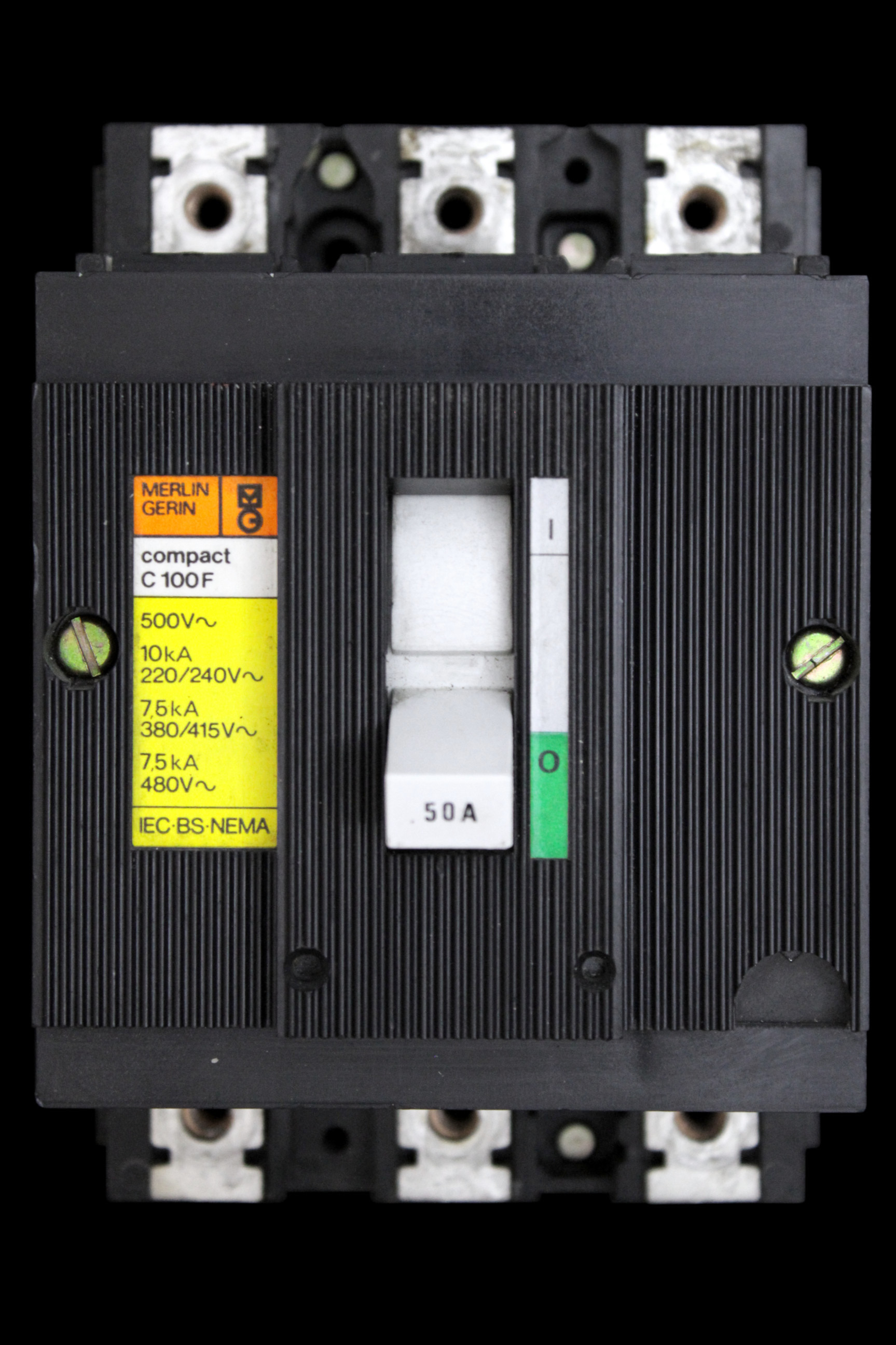 MERLIN GERIN 50 AMP 7.5kA TRIPLE POLE MCCB C100F