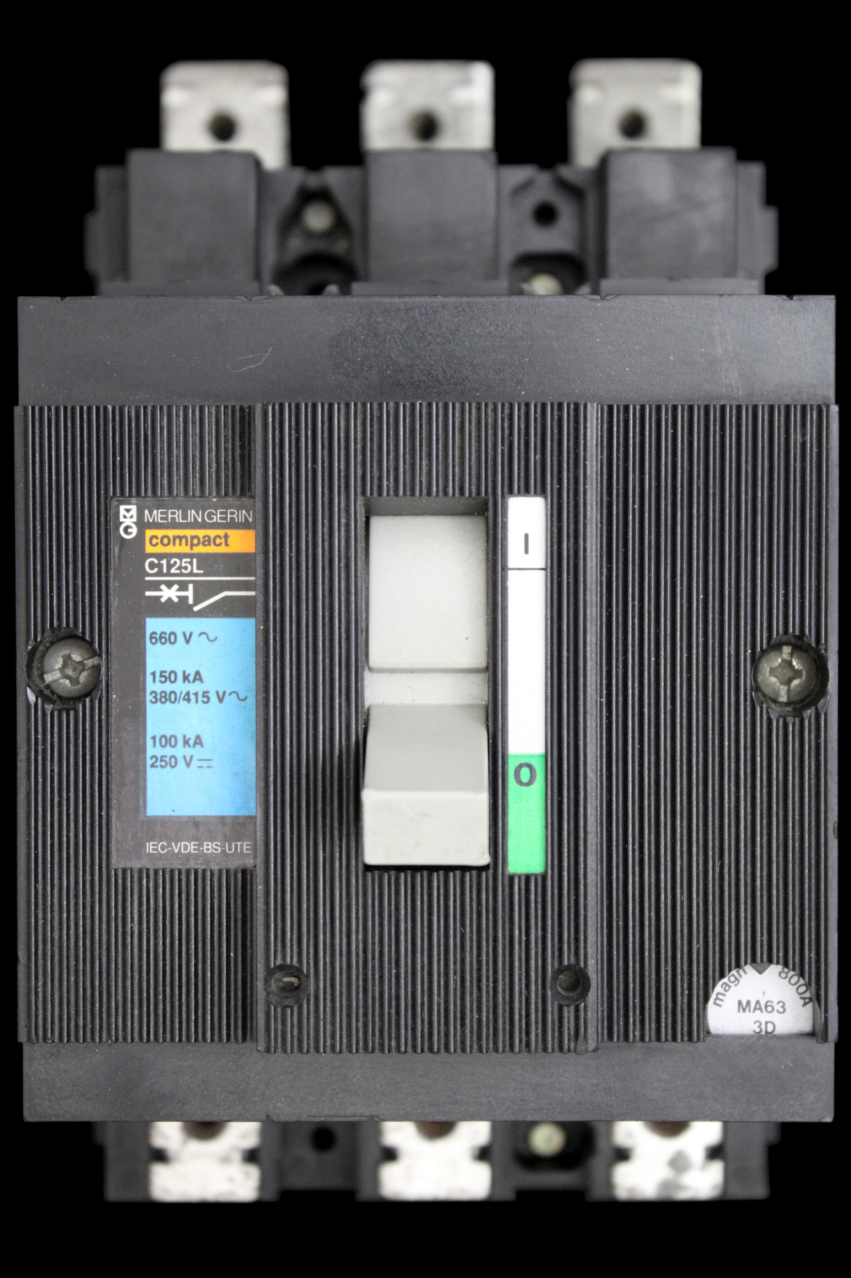 MERLIN GERIN 63 AMP 150kA TRIPLE POLE MCCB C125L MA63