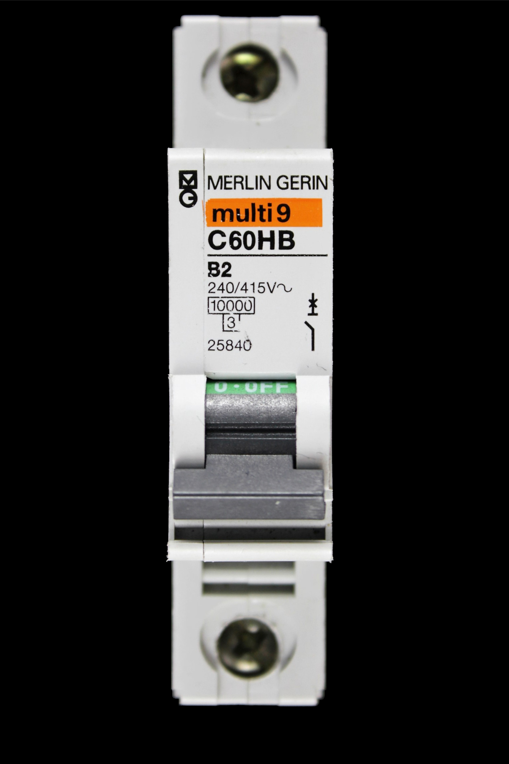 MERLIN GERIN 2 AMP CURVE B 10kA MCB CIRCUIT BREAKER C60HB 25840
