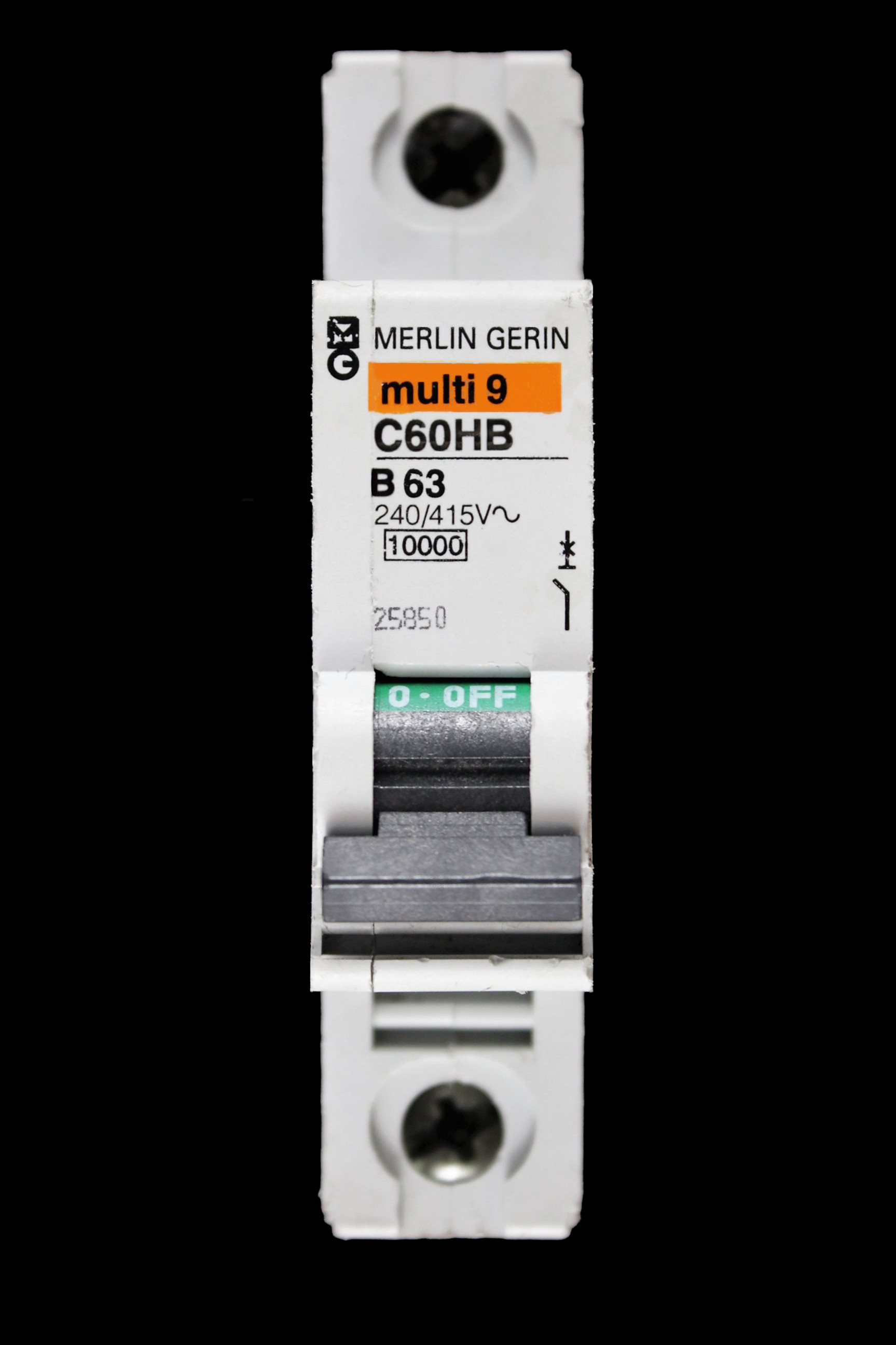 MERLIN GERIN 63 AMP CURVE B 10kA MCB CIRCUIT BREAKER C60HB 25850