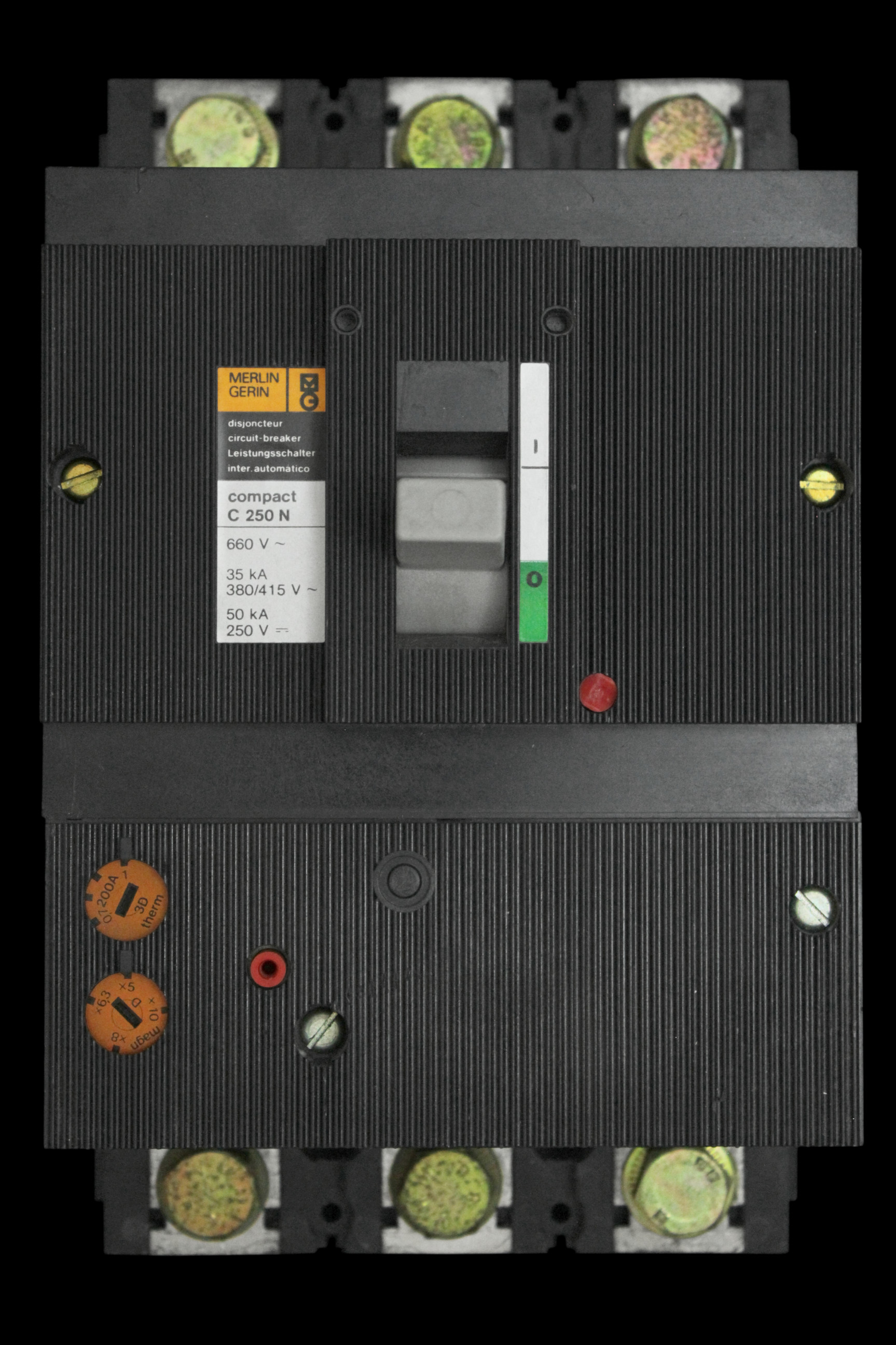 MERLIN GERIN 200 AMP 35kA TRIPLE POLE MCCB C250N