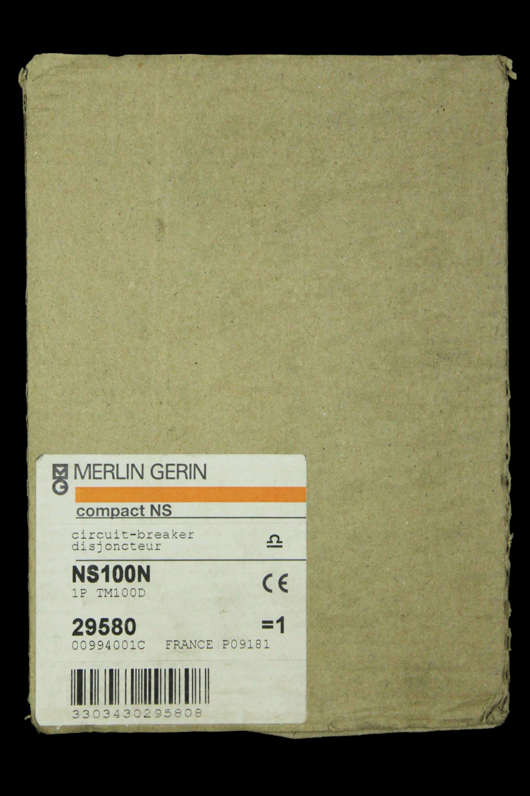 MERLIN GERIN 100 AMP 25kA MCCB NS100N 29580