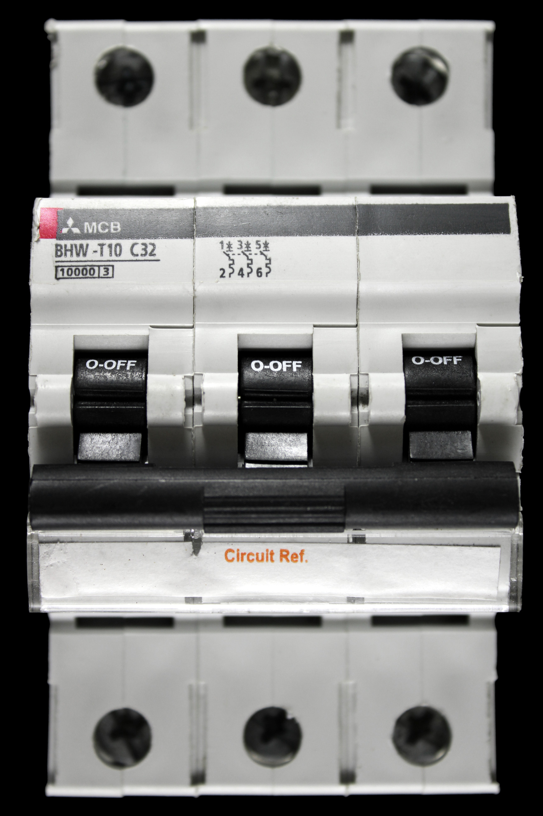 MITSUBISHI 32 AMP CURVE C 10kA TRIPLE POLE MCB CIRCUIT BREAKER BHW-T10
