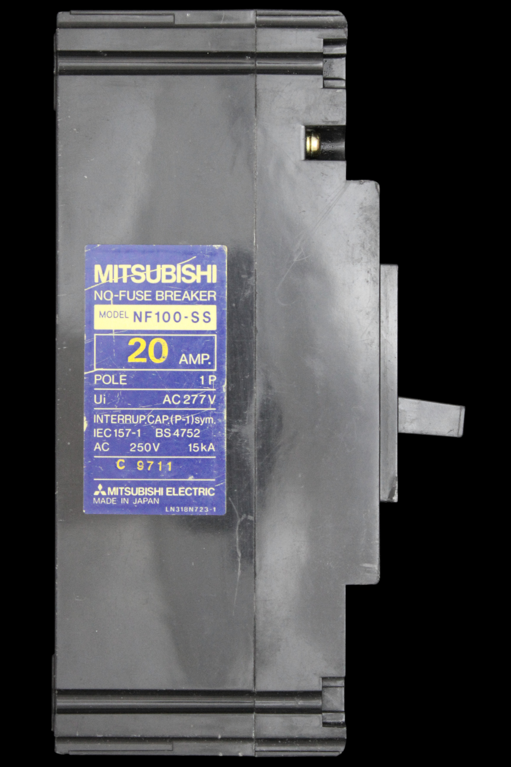 MITSUBISHI 20 MCCB 15kA NO-FUSE BREAKER NF100-SS