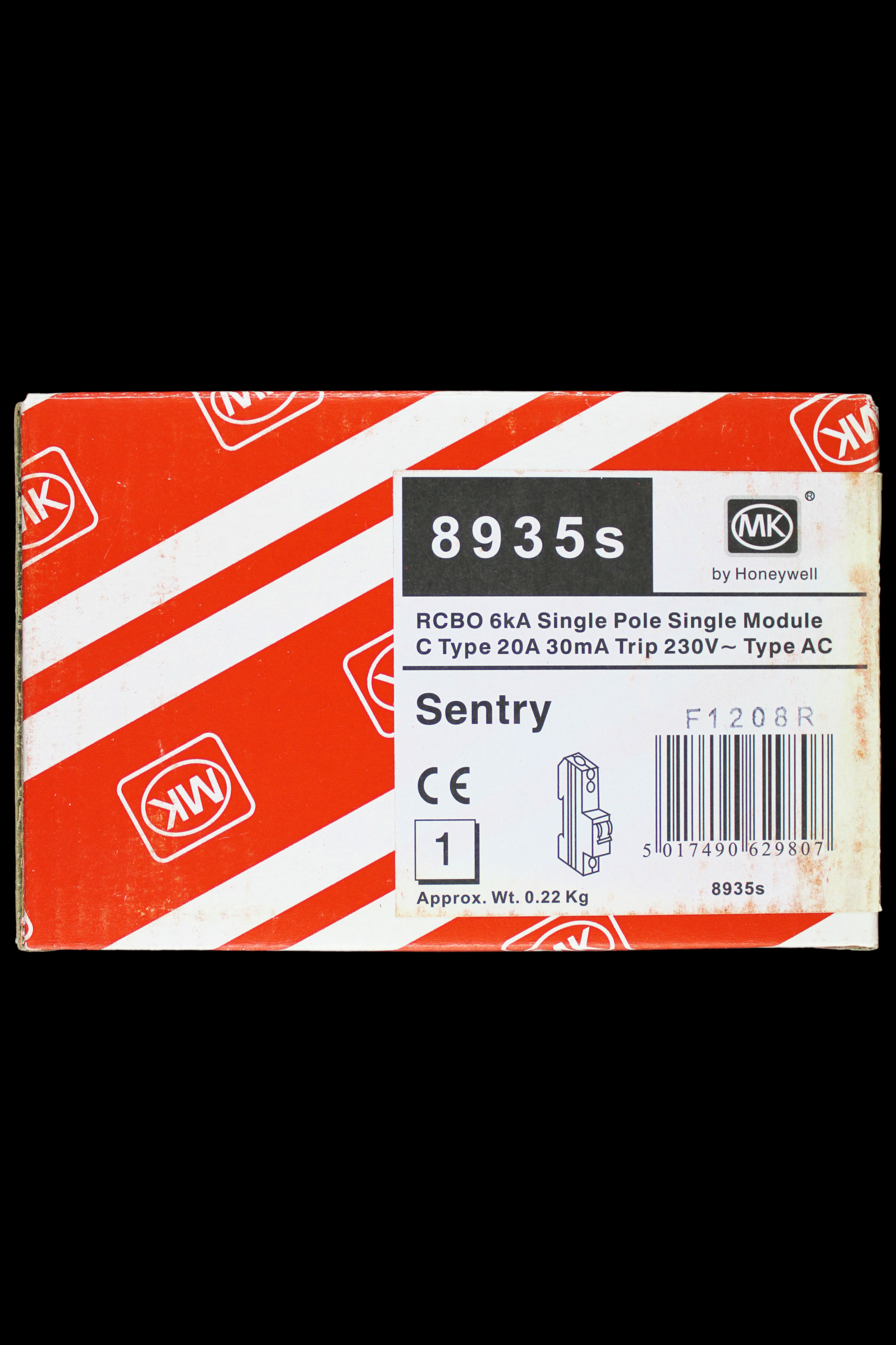 MK 20 AMP CURVE C 6kA 30mA RCBO TYPE AC SENTRY 8935s 08935s