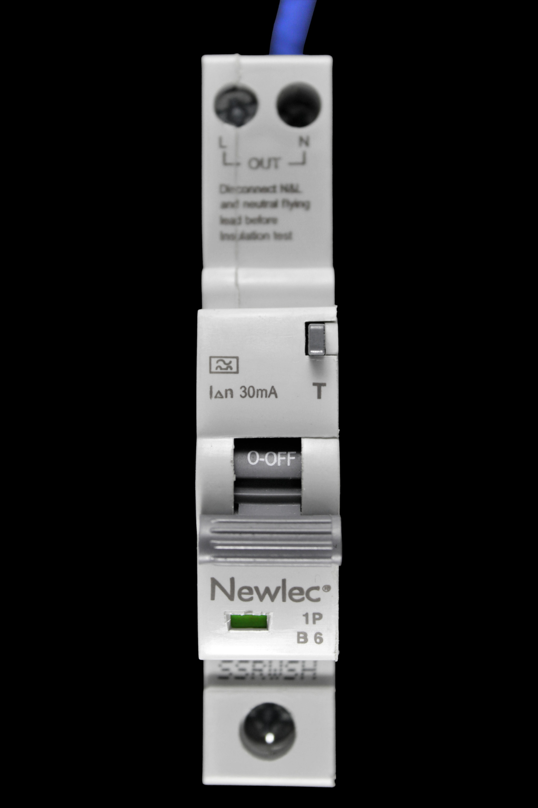 NEWLEC 6 AMP CURVE B 6kA 30mA RCBO TYPE A NLRCBC0630B COMPACT