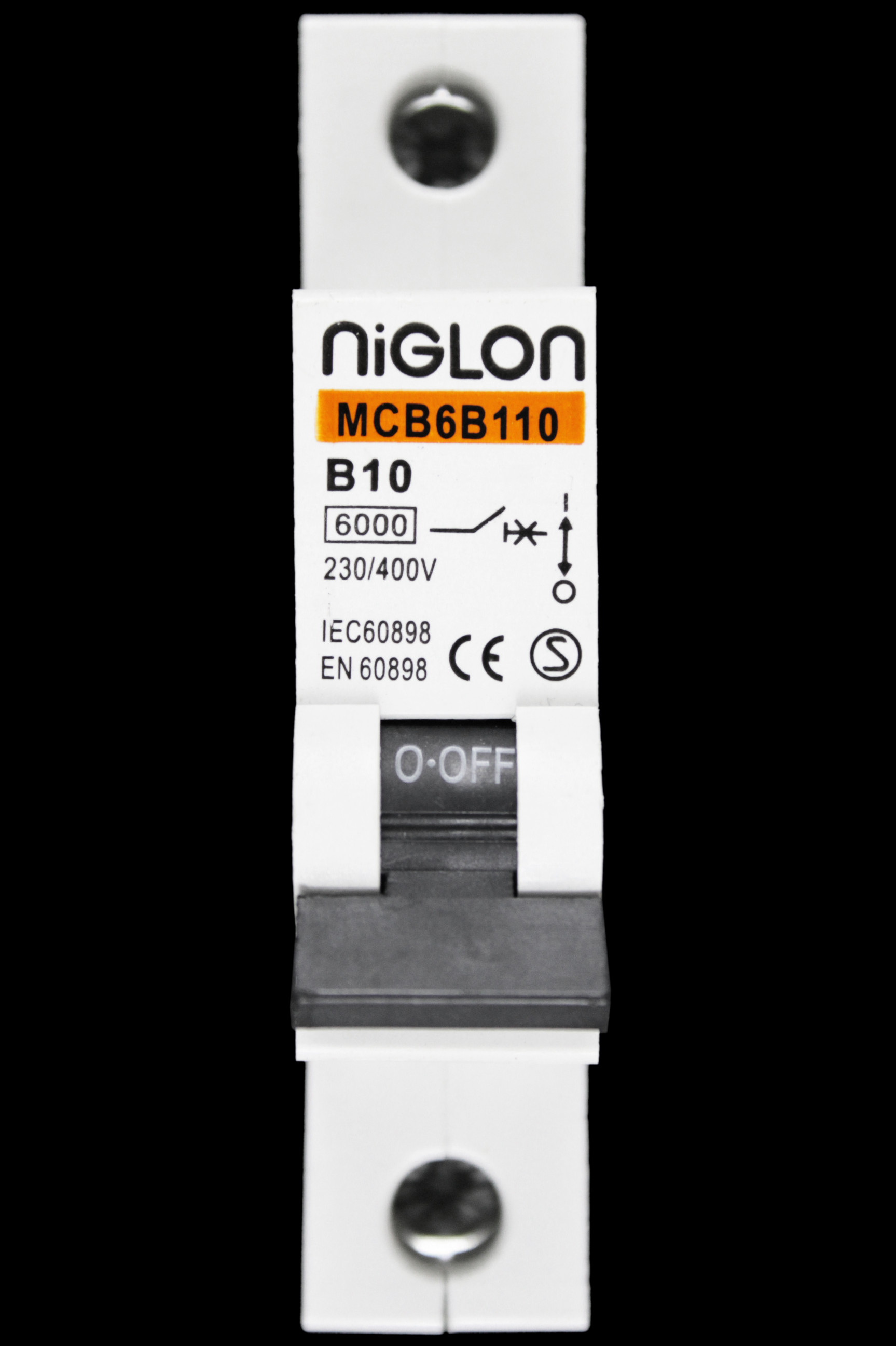 NIGLON 10 AMP CURVE B 6kA MCB CIRCUIT BREAKER MCB6B110