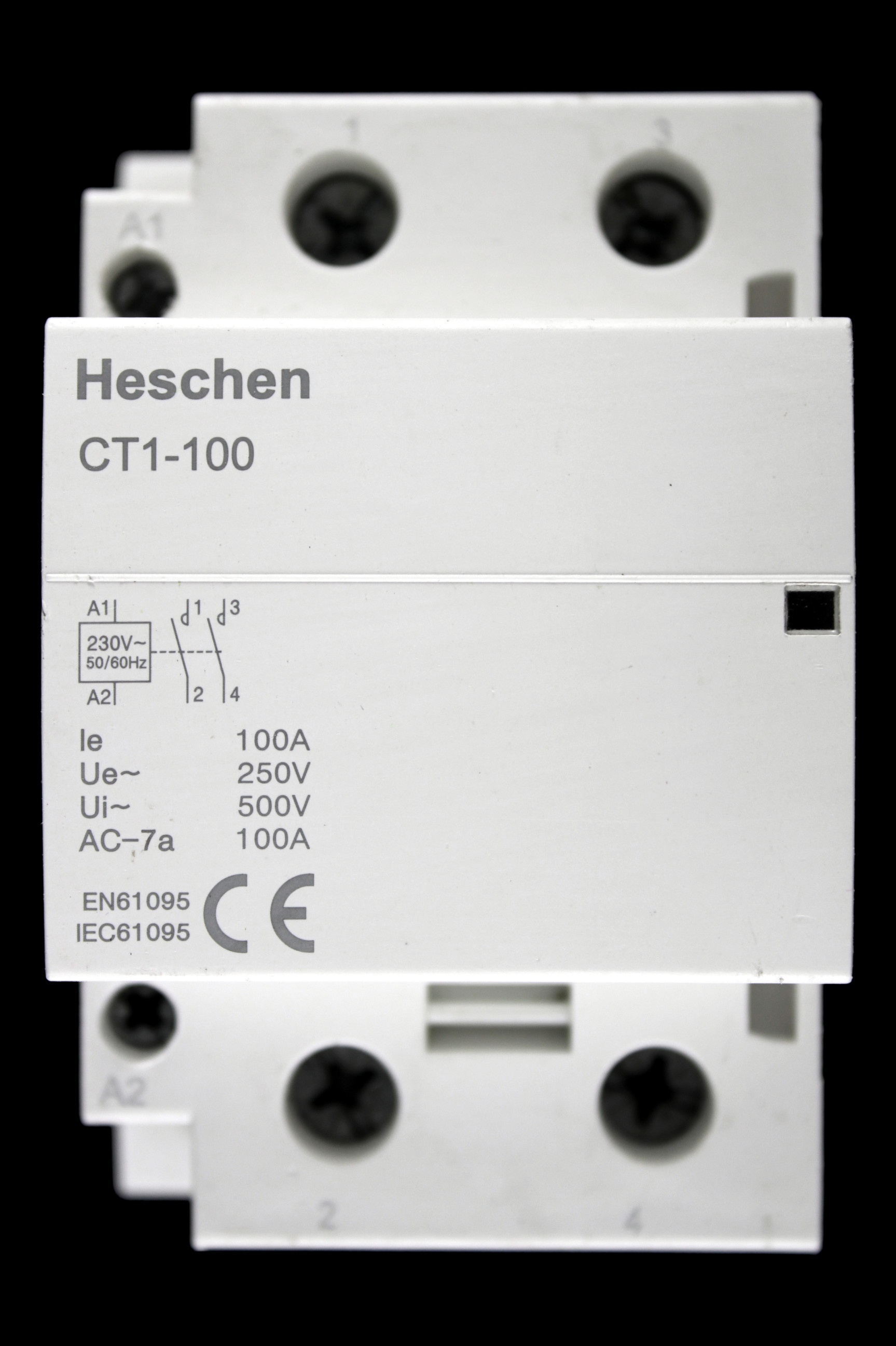 HESCHEN 100 AMP DOUBLE POLE NO CONTACTOR 230V COIL CT1-100