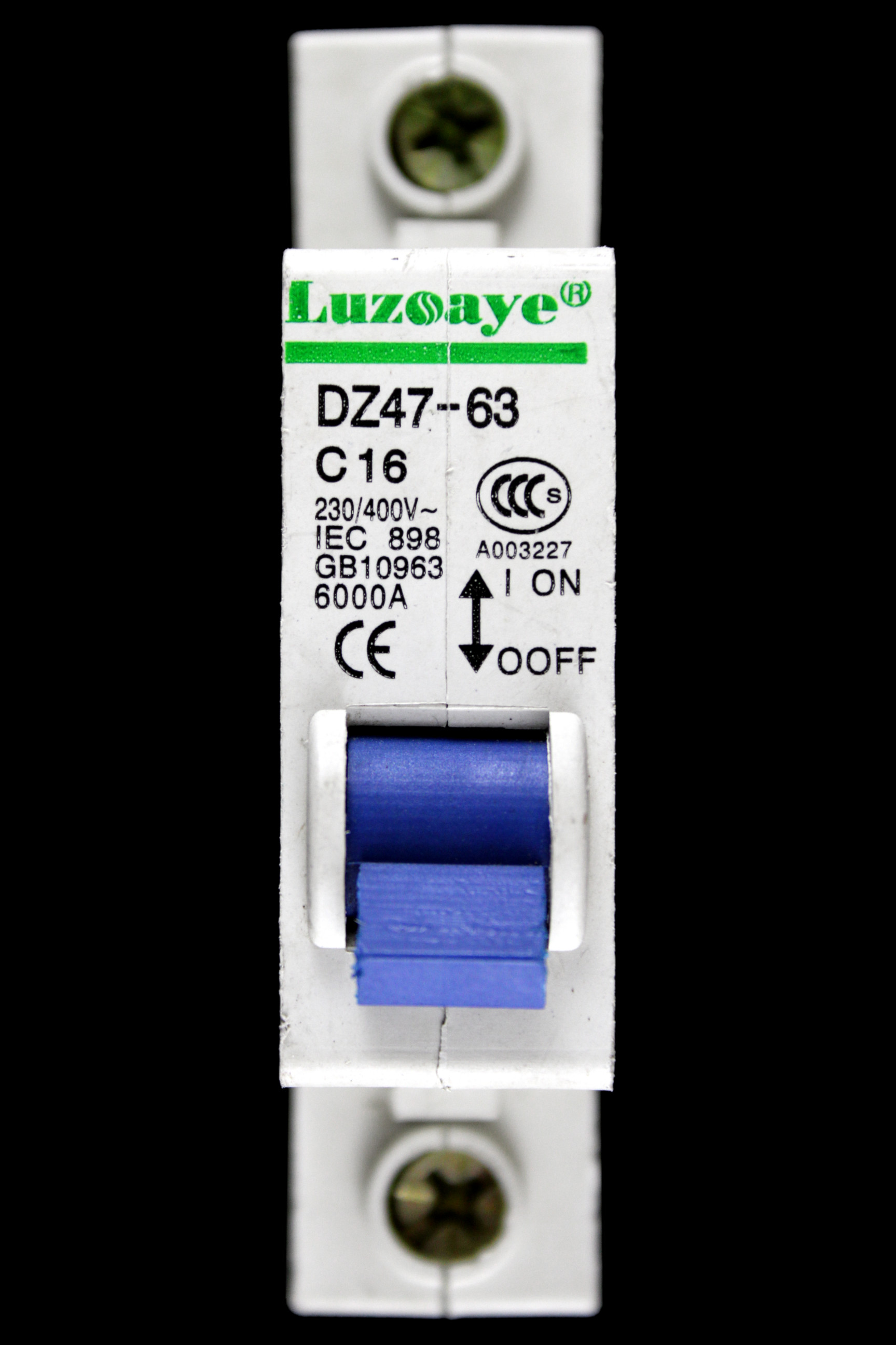 LUZOAYE 16 AMP CURVE C 6kA MCB CIRCUIT BREAKER DZ47-63