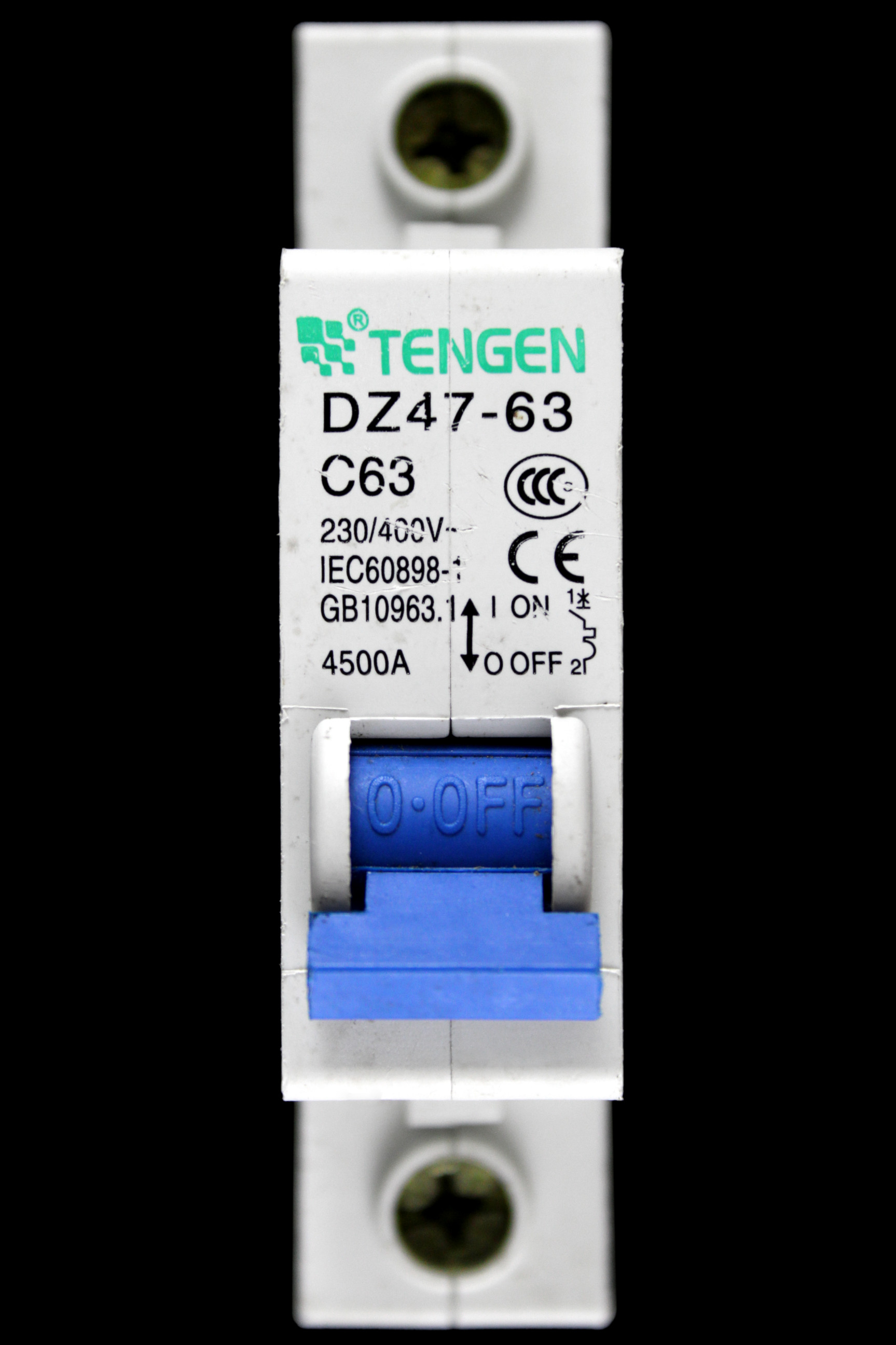 TENGEN 63 AMP CURVE C 4.5kA MCB CIRCUIT BREAKER DZ47-63