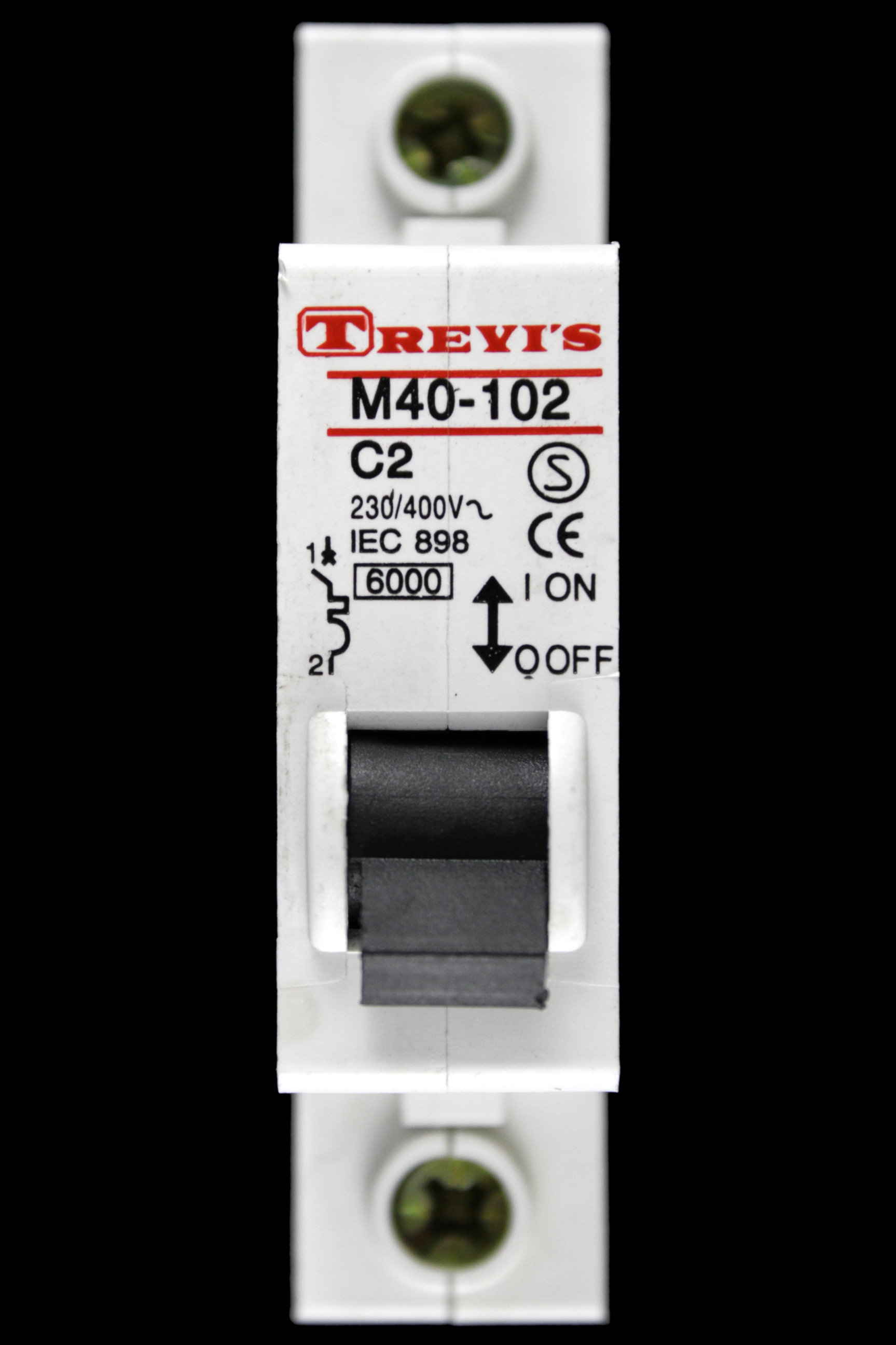 TREVIS 2 AMP CURVE C 6kA MCB CIRCUIT BREAKER M40-102