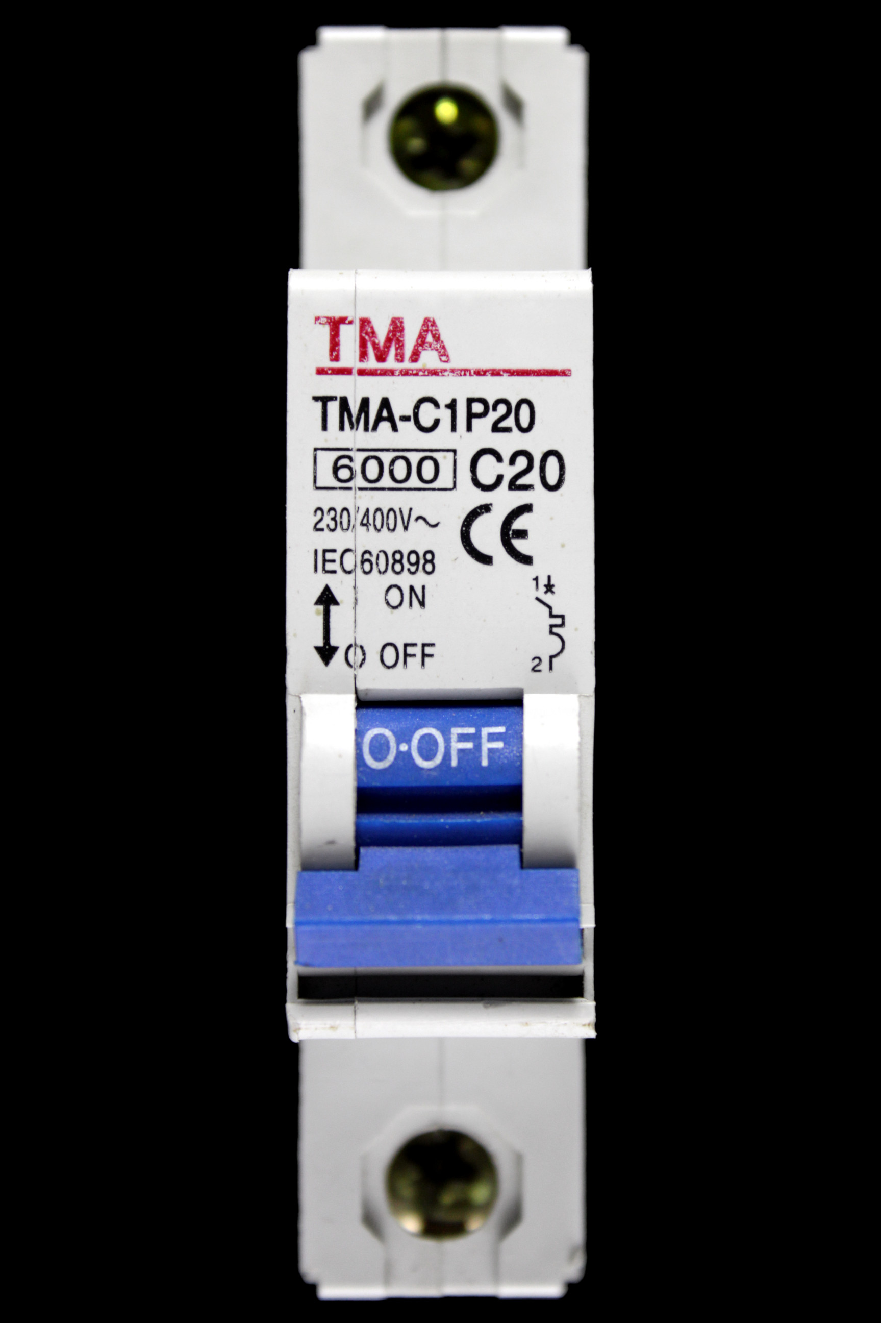 TMA 20 AMP CURVE C 6kA MCB CIRCUIT BREAKER TMA-C1P20