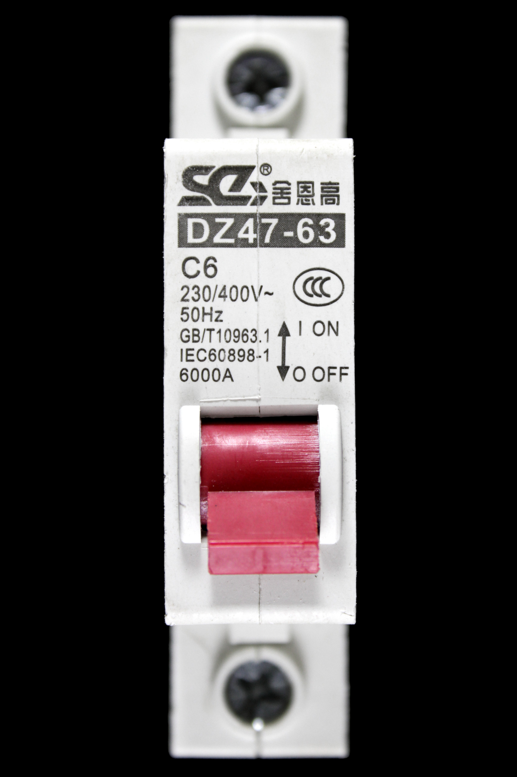 SE 6 AMP CURVE C 6kA MCB CIRCUIT BREAKER DZ47-63