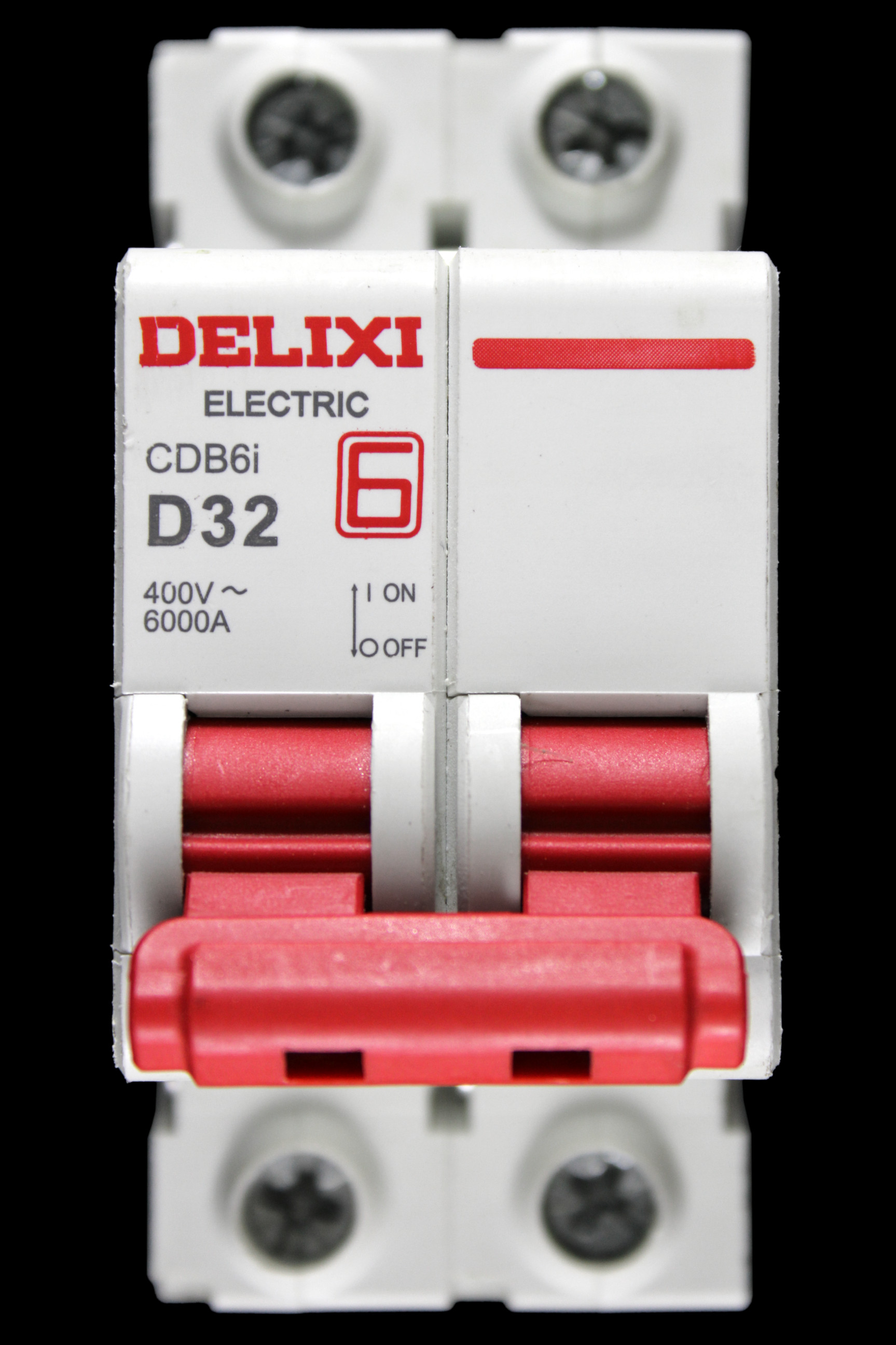 DELIXI 32 AMP CURVE D 6kA DOUBLE POLE MCB CIRCUIT BREAKER CDB6i
