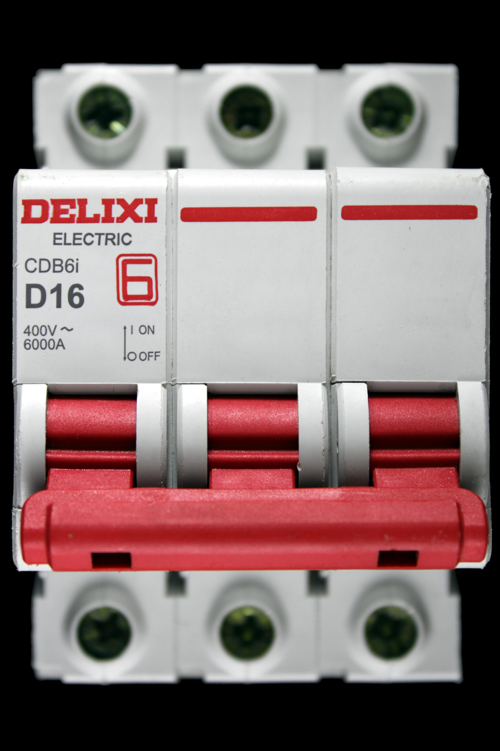 DELIXI 16 AMP CURVE D 6kA TRIPLE POLE MCB CIRCUIT BREAKER CDB6i