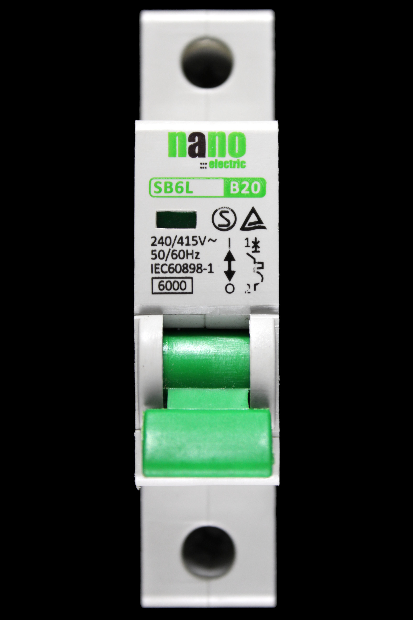 NANO 20 AMP CURVE B 6kA MCB CIRCUIT BREAKER SB6L