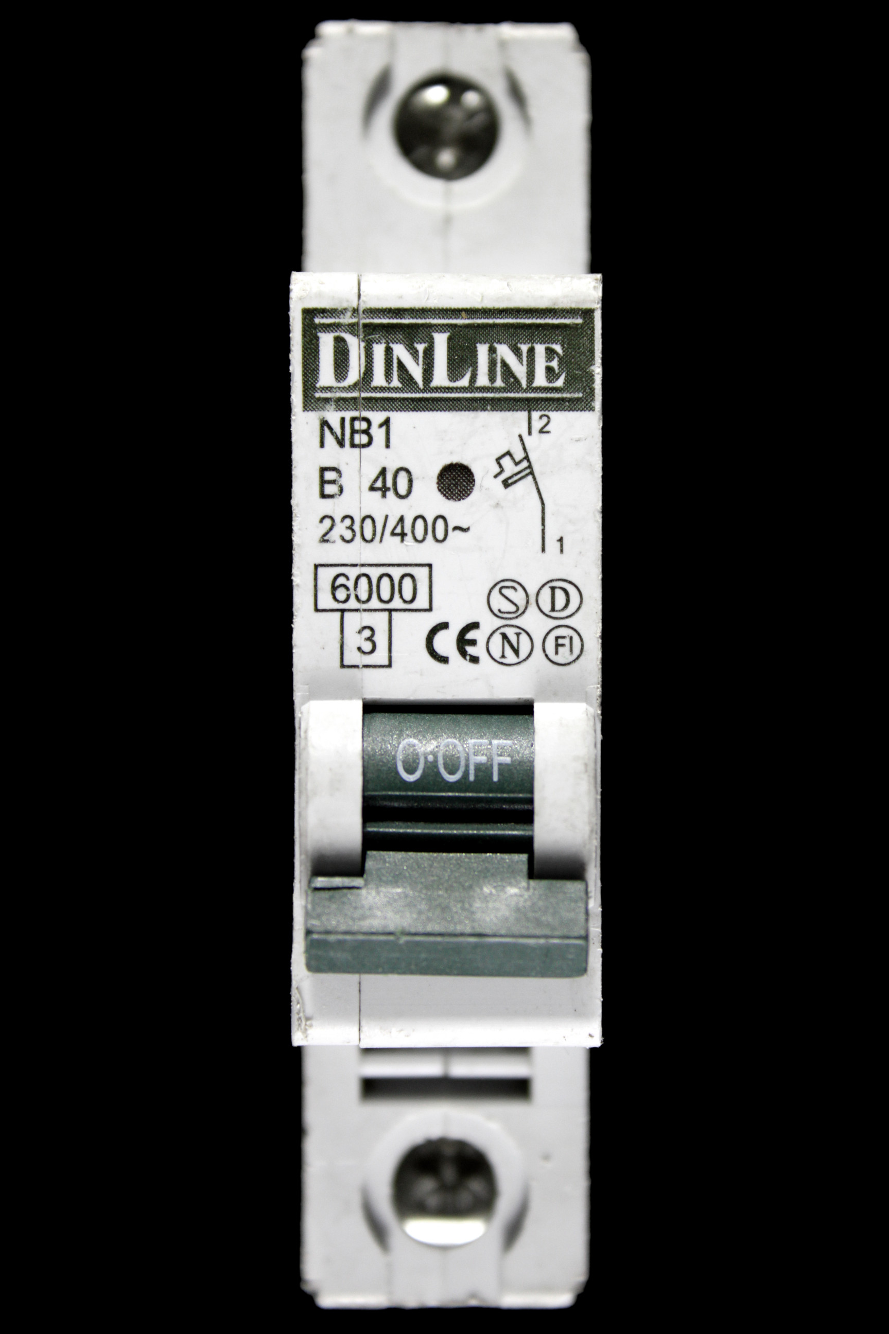 DINLINE 40 AMP CURVE B 6kA MCB CIRCUIT BREAKER NB1
