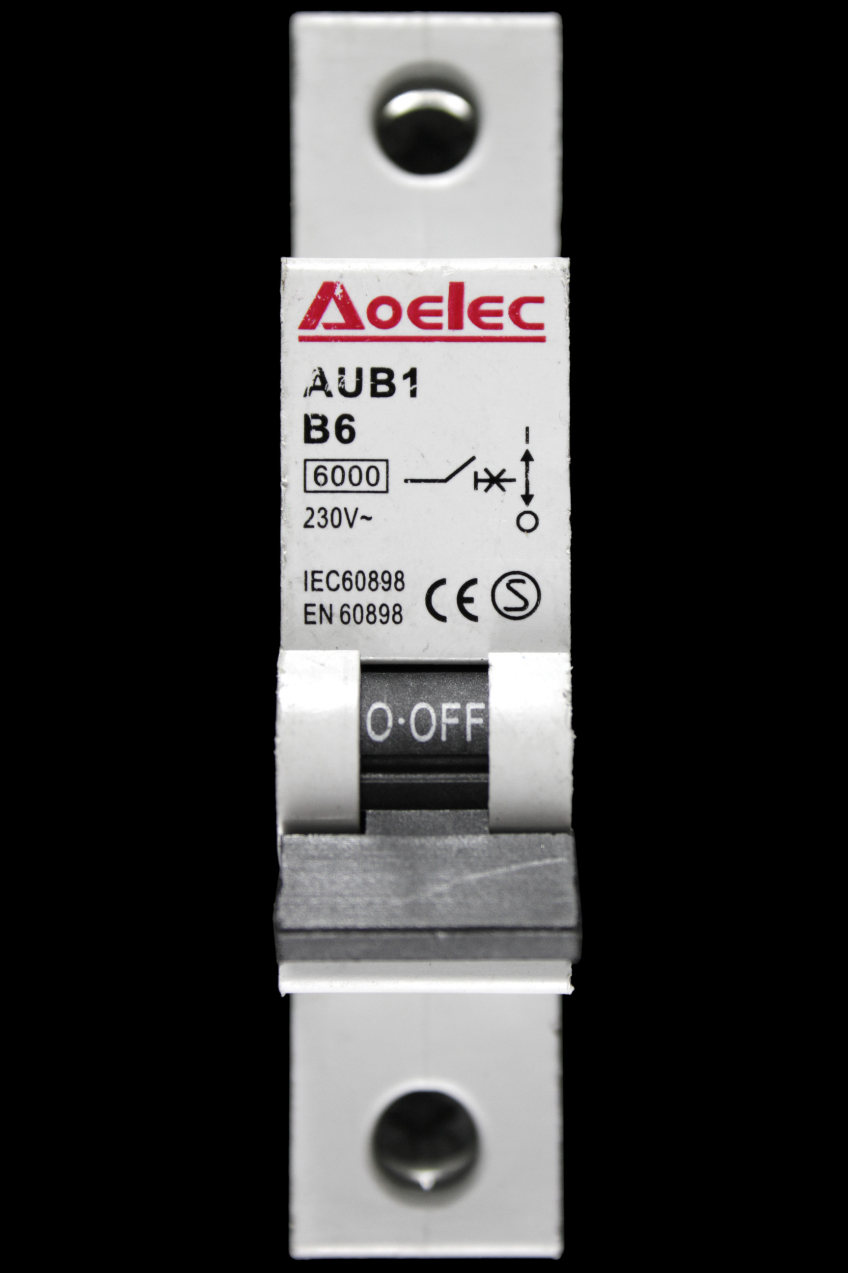 AOELEC 6 AMP CURVE B 6kA MCB CIRCUIT BREAKER AUB1